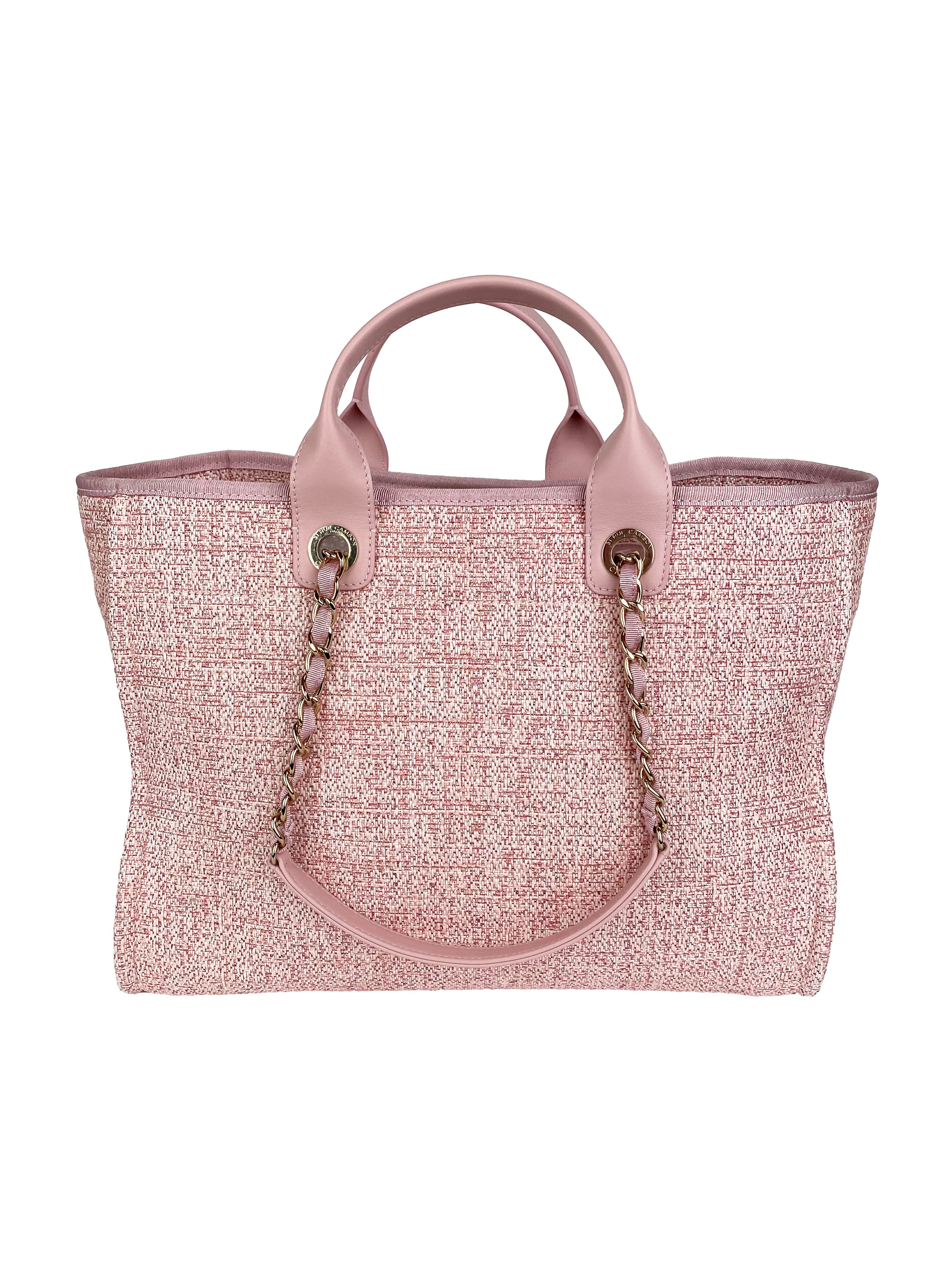 Chanel Large Pink Deauville Tote Bag Votre Luxe