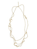 Chanel Long Pearl & Crescent Moon Necklace