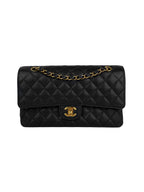Chanel Medium Black Caviar Classic Flap Bag GHW