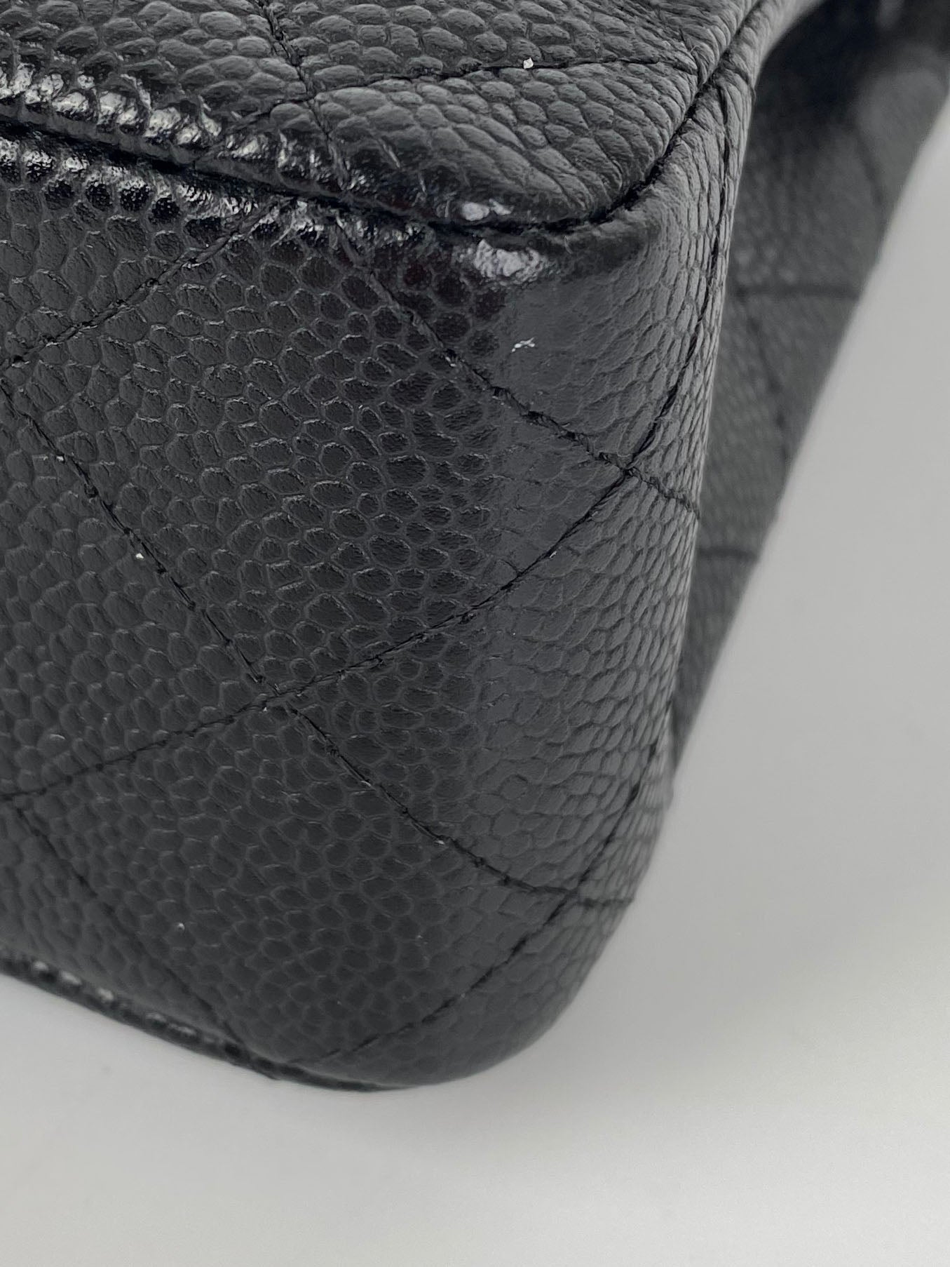 Chanel Medium Black Caviar Classic Flap Bag GHW