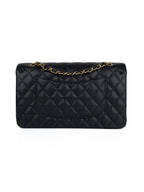 Chanel Medium Black Caviar Classic Flap Bag GHW