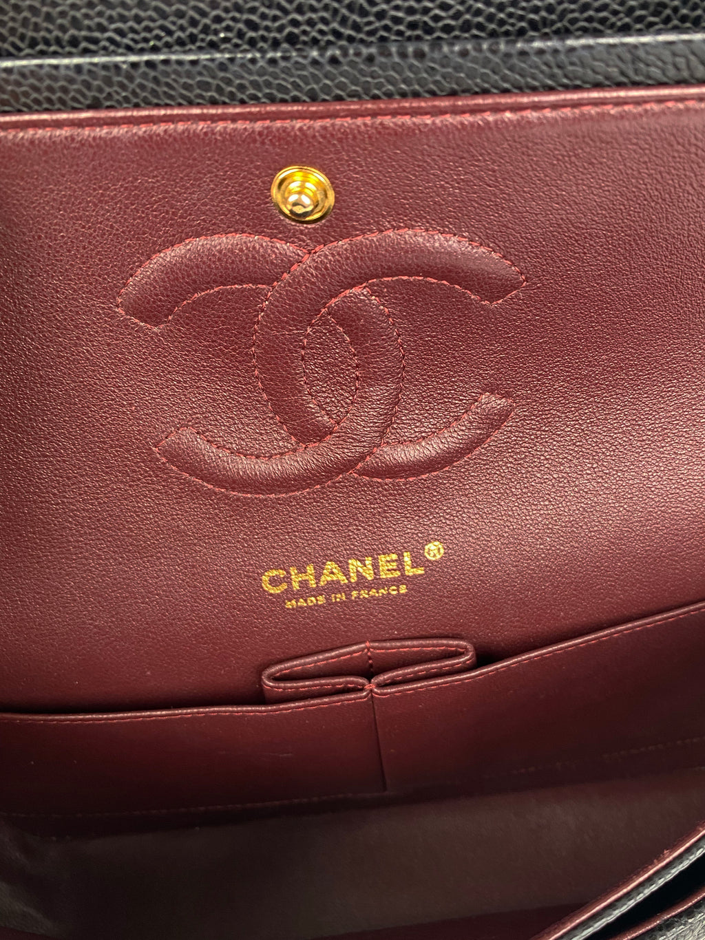 Chanel Medium Black Caviar Classic Flap Bag GHW