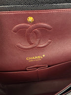 Chanel Medium Black Caviar Classic Flap Bag GHW