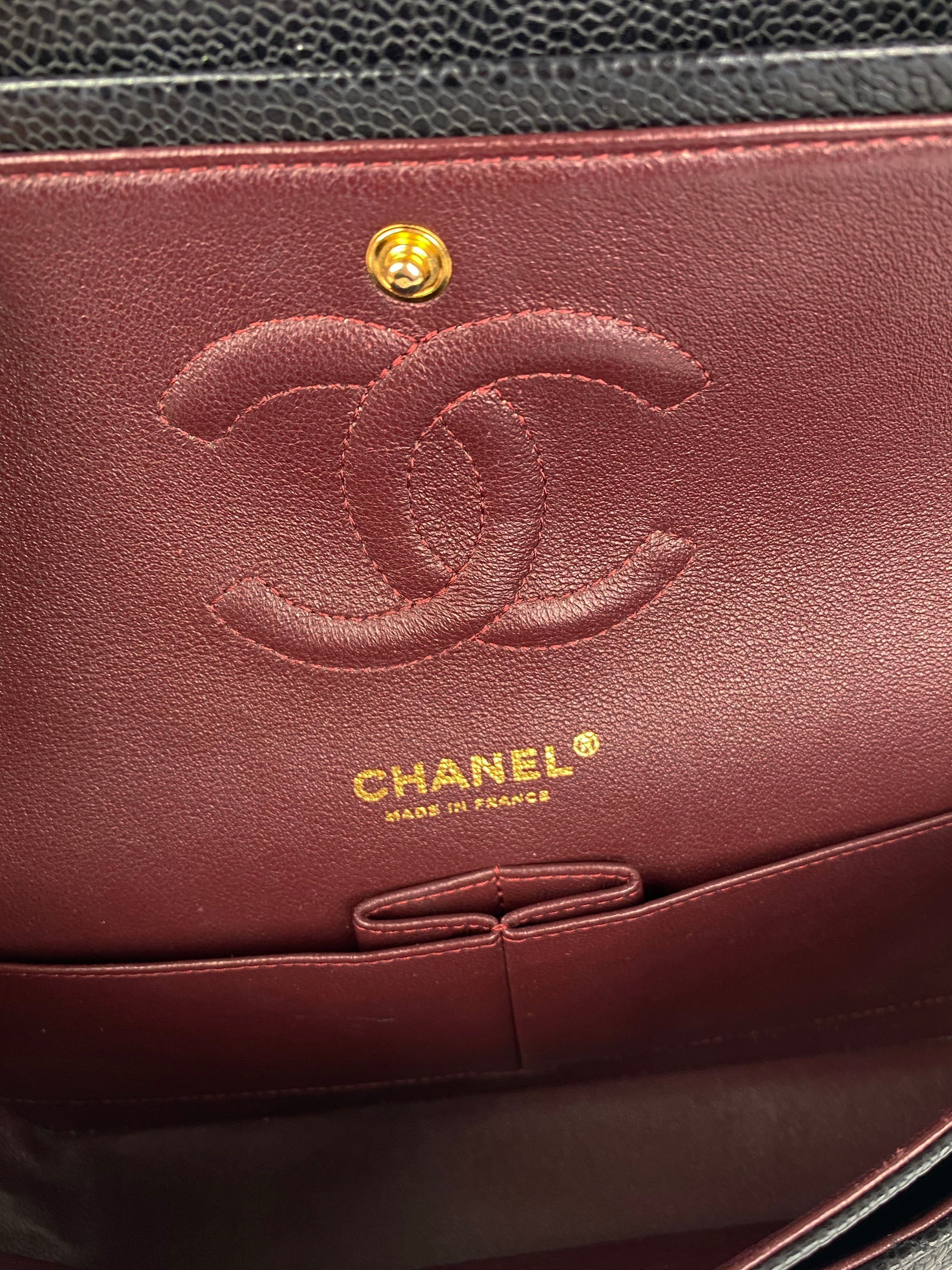Chanel Medium Black Caviar Classic Flap Bag GHW