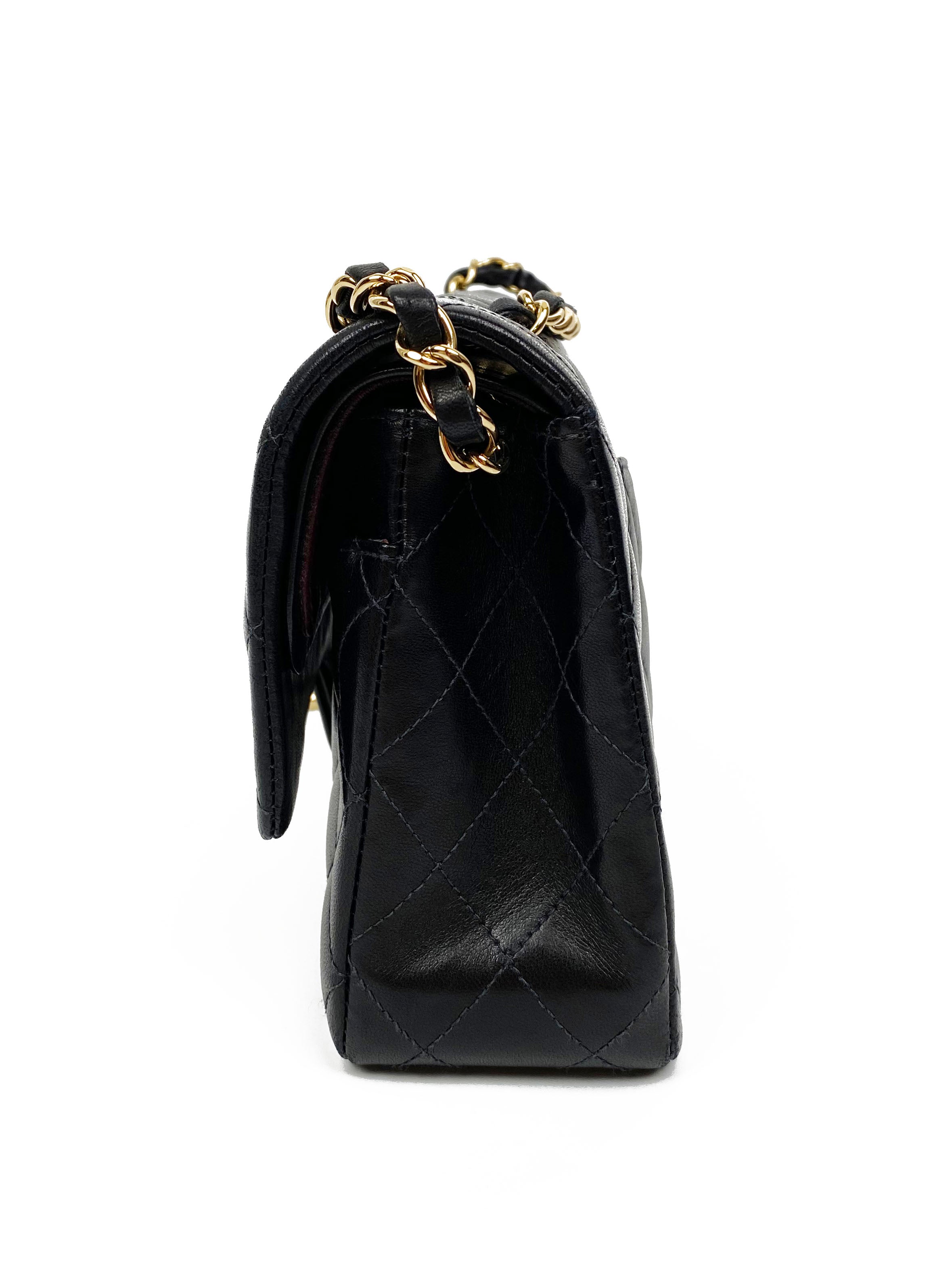 Chanel Medium Black Lambskin Classic Flap Bag