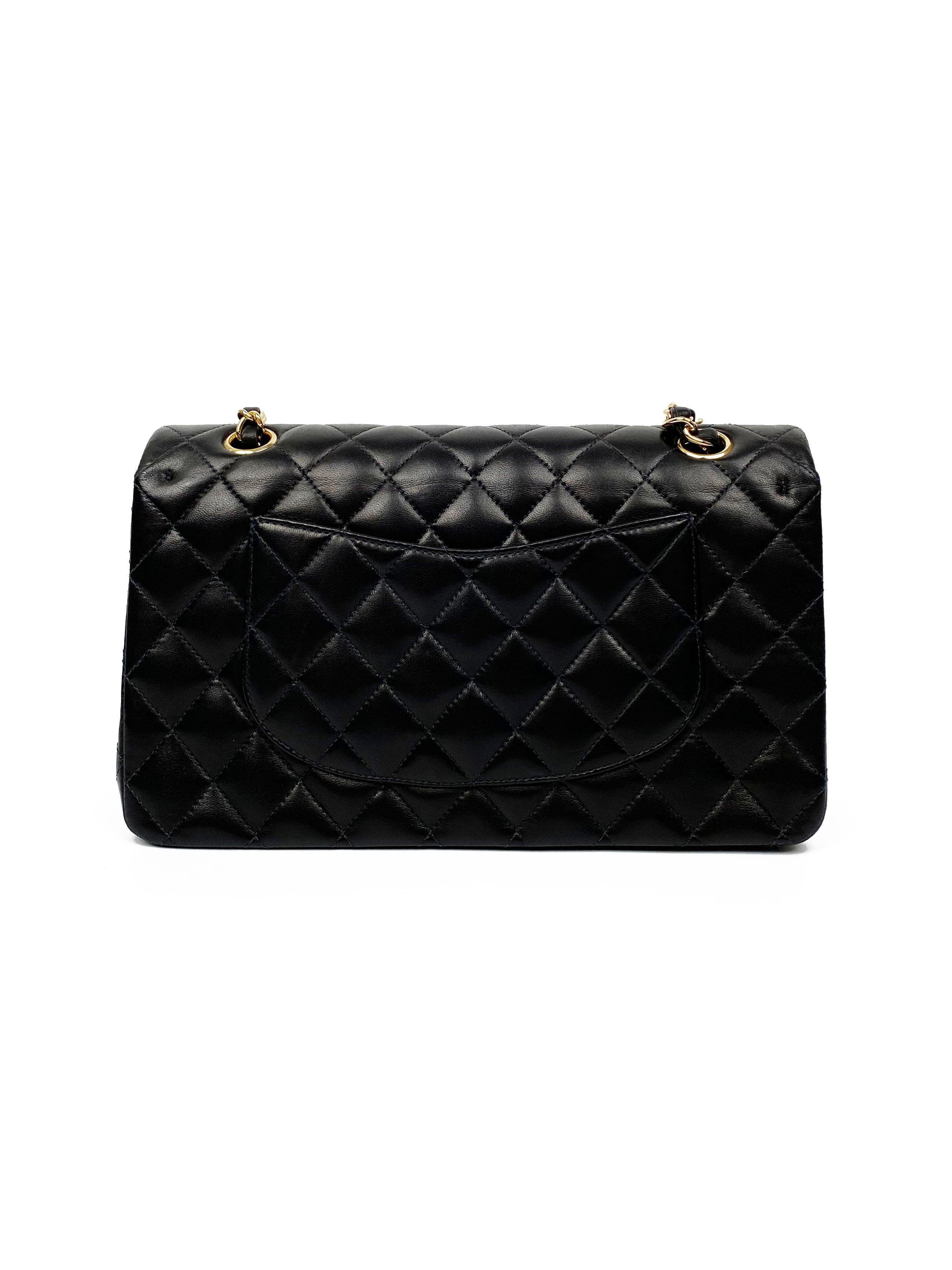 Chanel Medium Black Lambskin Classic Flap Bag Votre Luxe