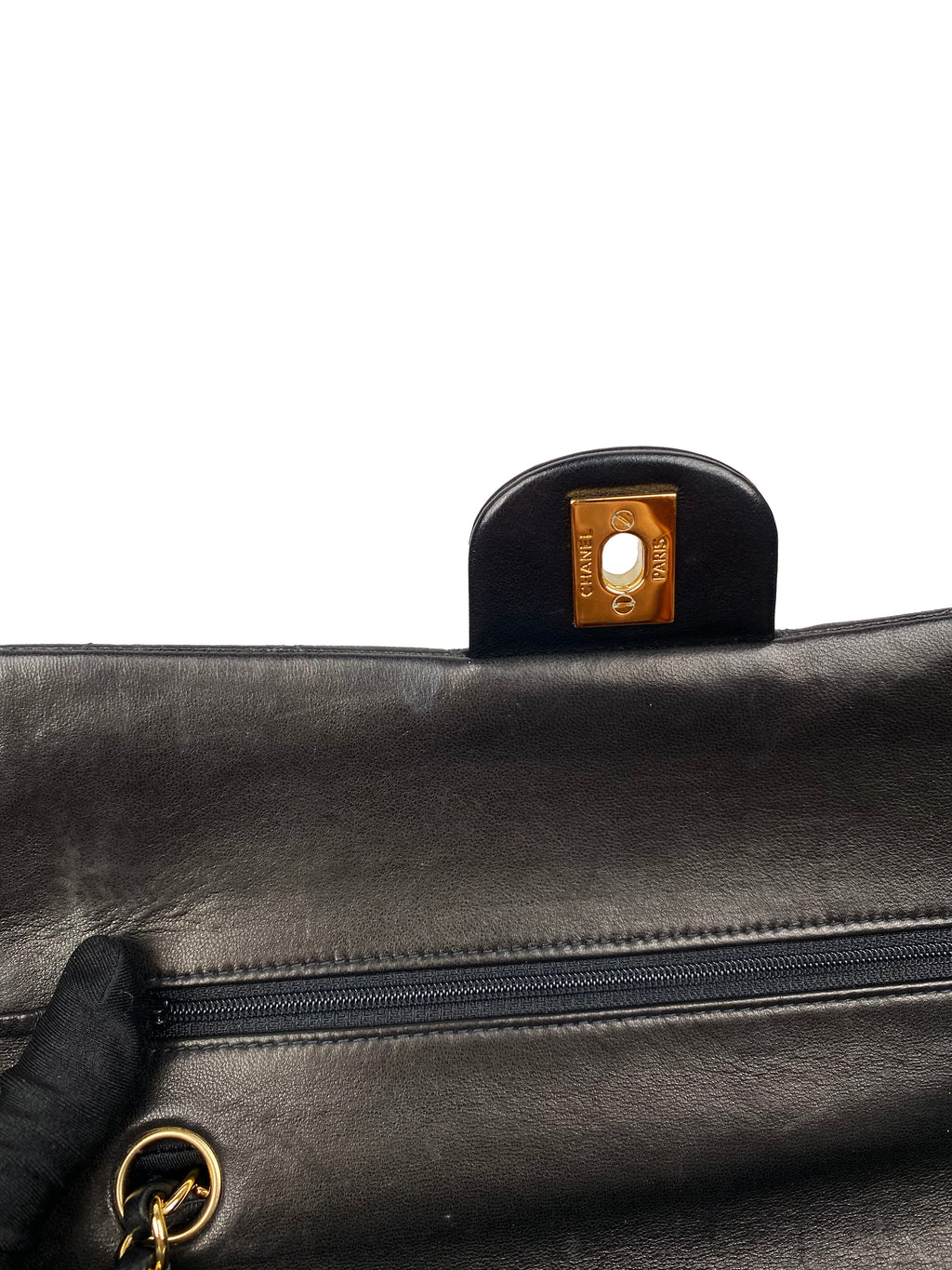 Chanel Medium Black Lambskin Classic Flap Bag