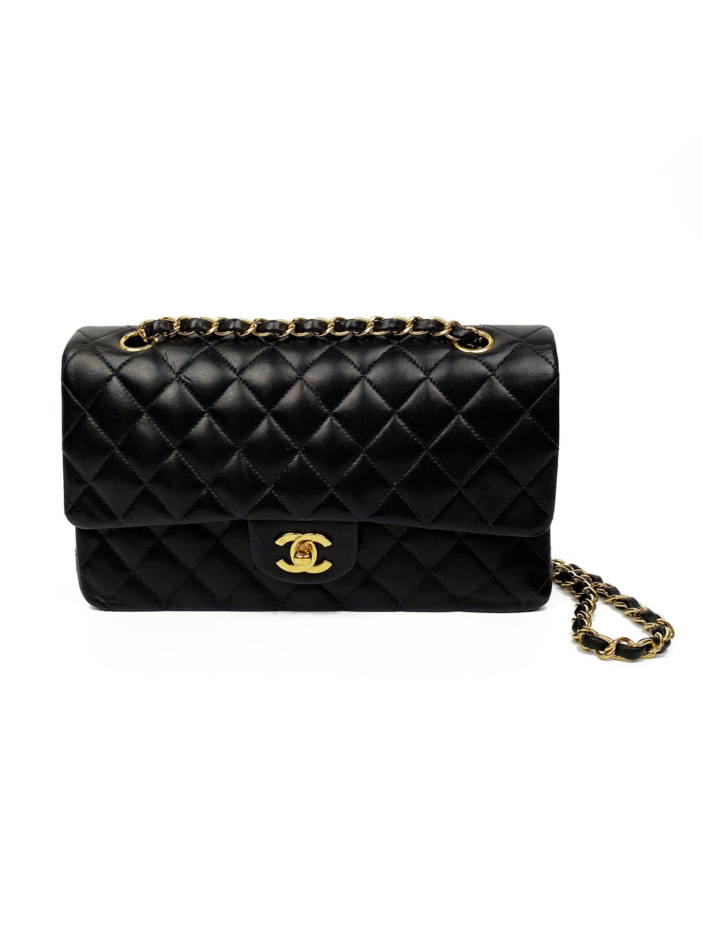 Chanel Medium Black Lambskin Classic Flap Bag