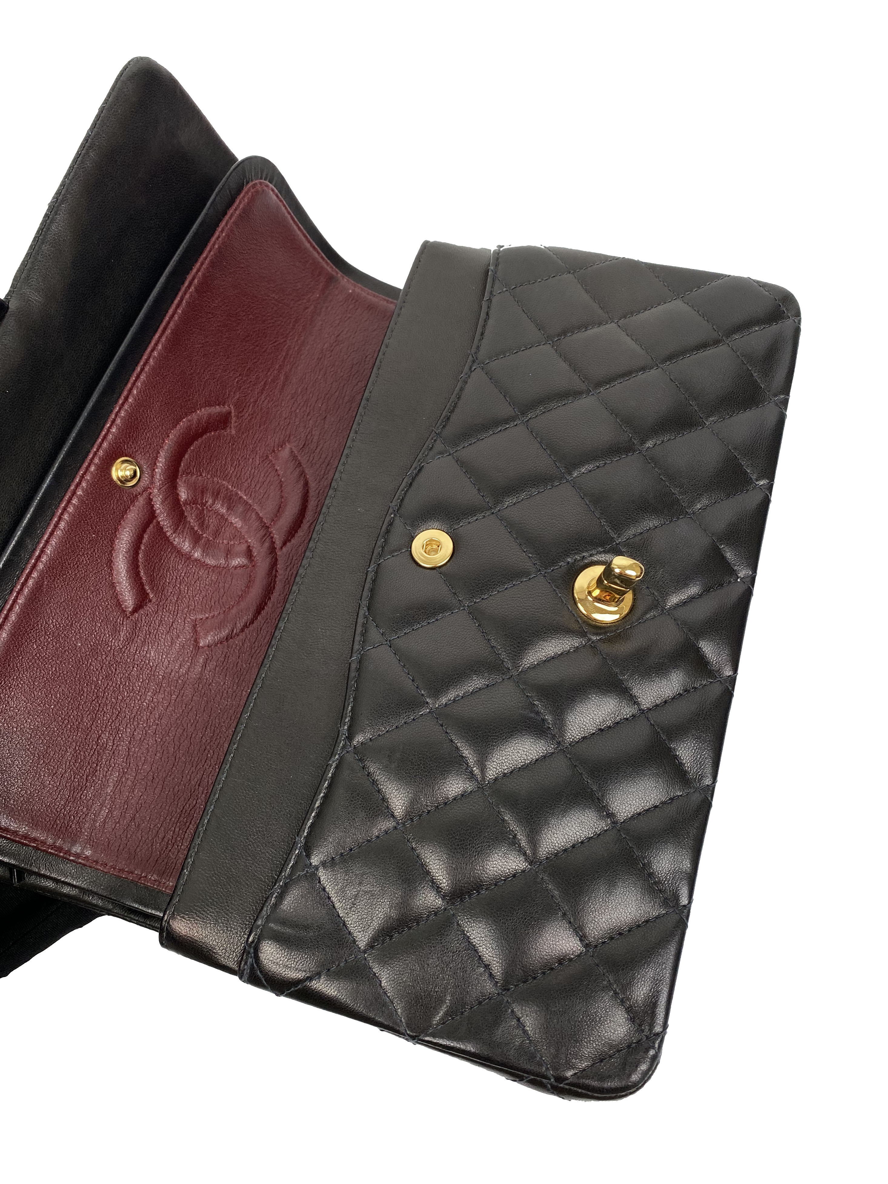 Chanel Medium Black Lambskin Classic Flap Bag