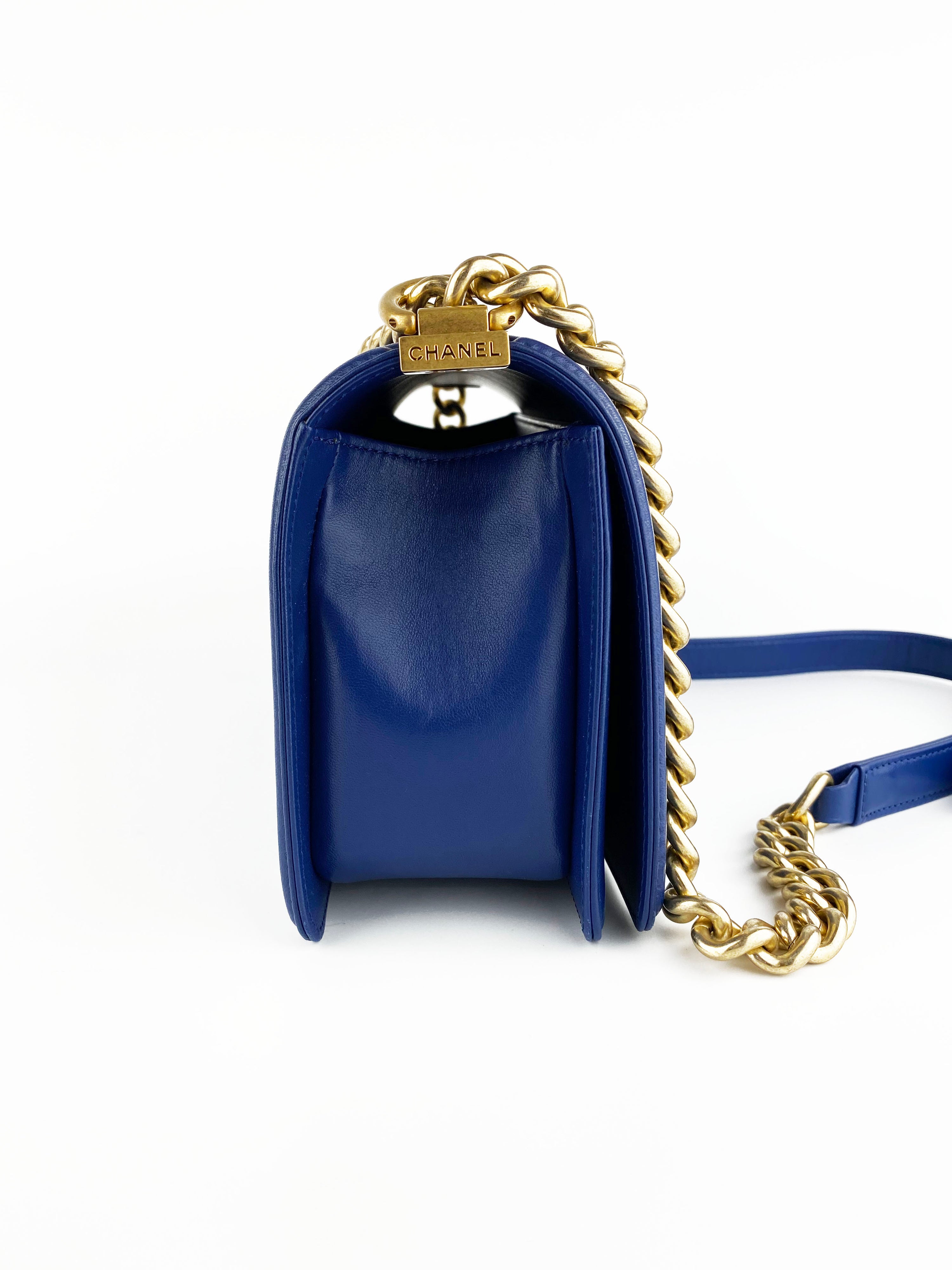 Chanel Medium Blue Boy Bag