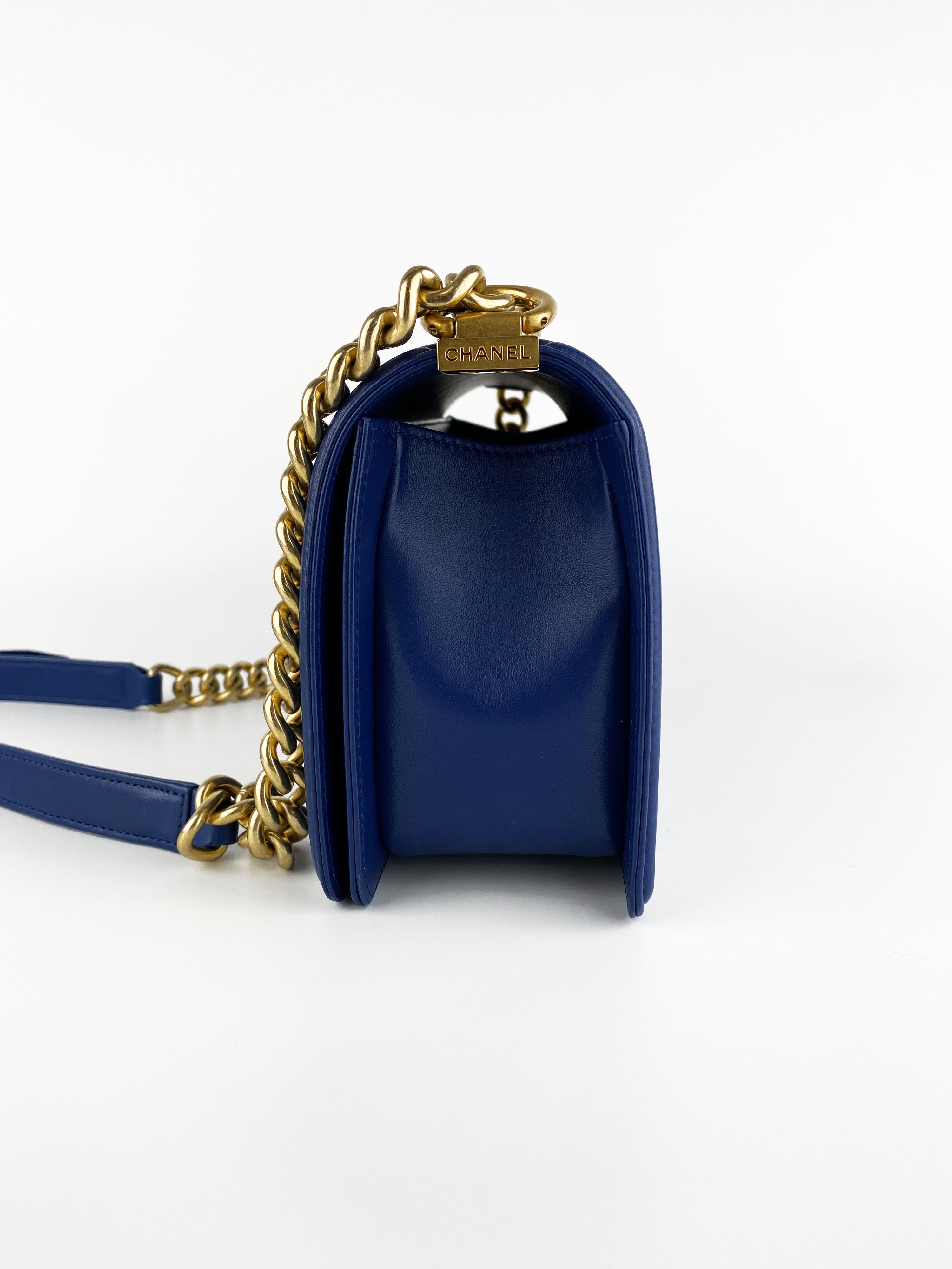 Chanel Medium Blue Boy Bag