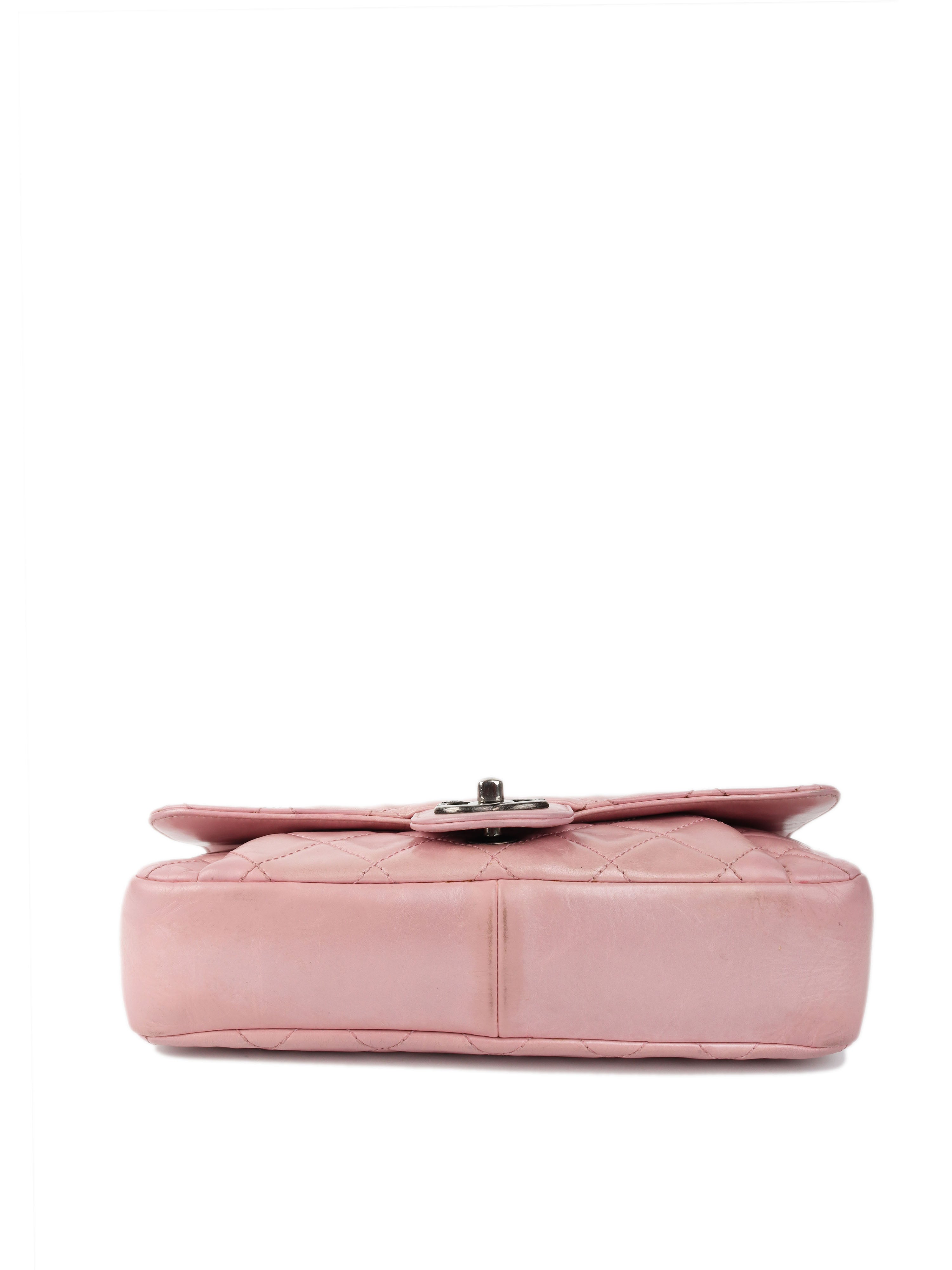 Chanel Medium Pink Metallic Flap Bag