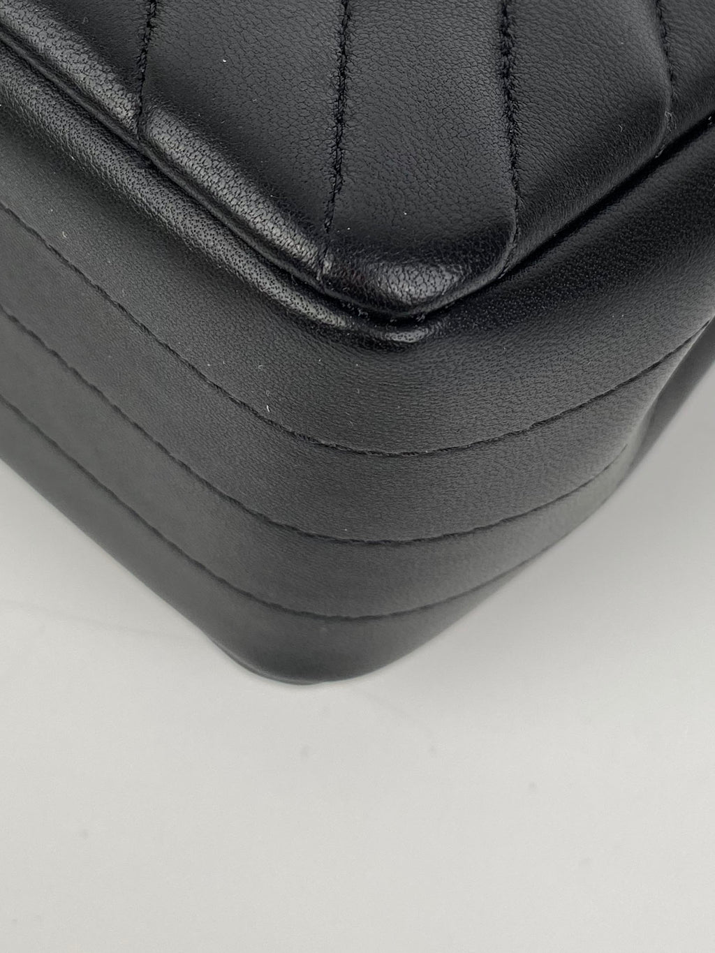Chanel Mini Black Chevron Classic Flap Bag