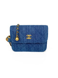 Chanel Mini Denim Belt Bag with Pearl Crush