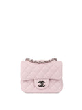 Chanel Mini Square Lilac Classic Flap Bag SHW