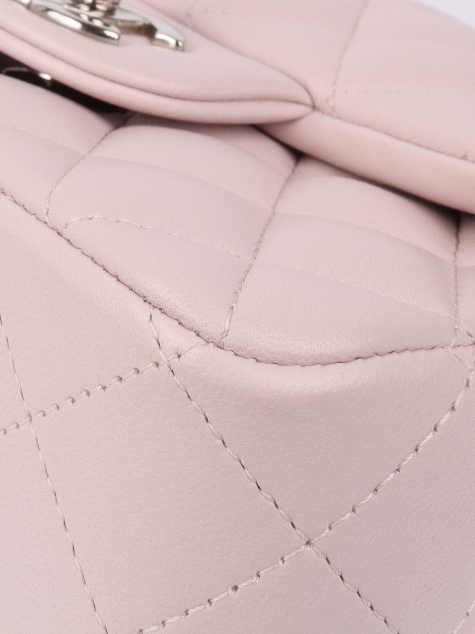 Chanel Mini Square Lilac Classic Flap Bag SHW