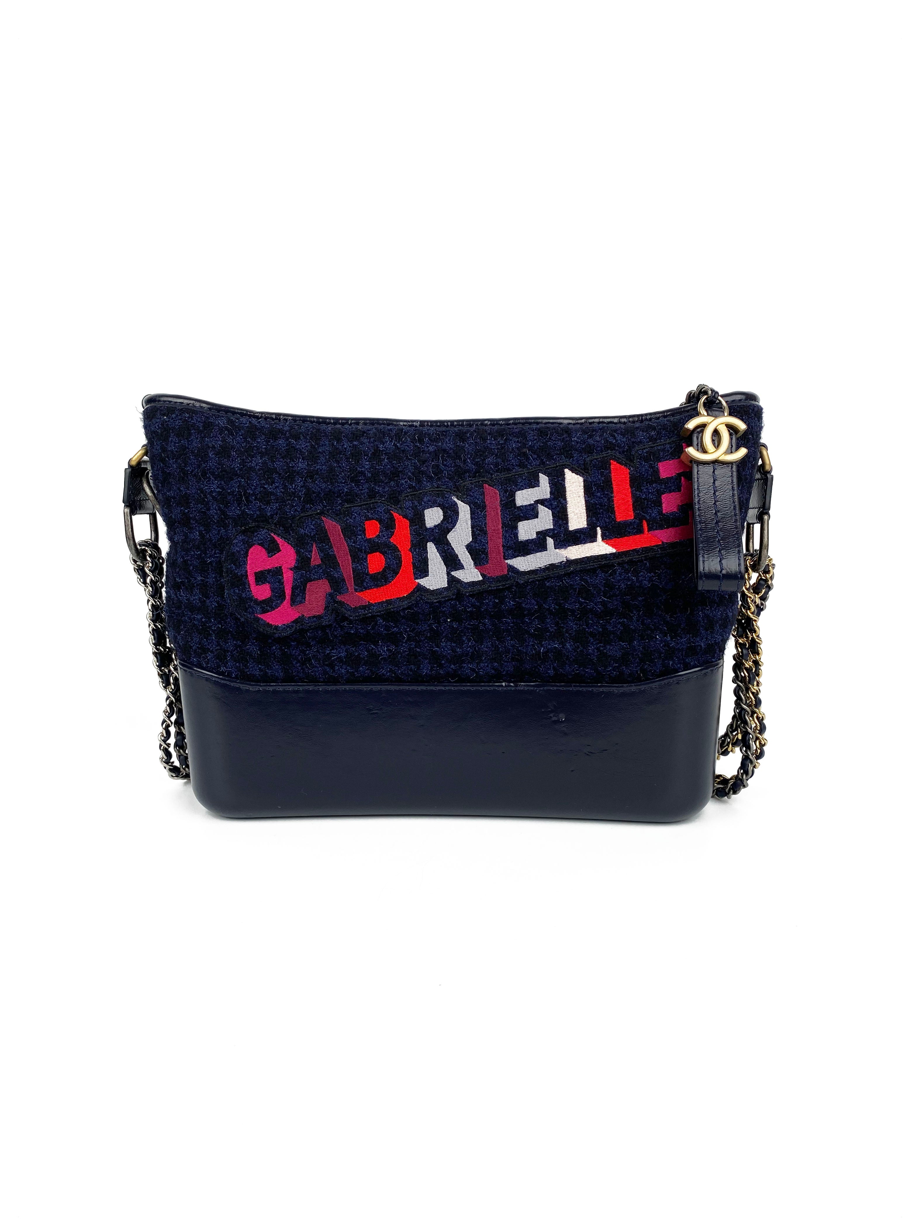 Chanel Navy Tweed Gabrielle Bag - AGL2125