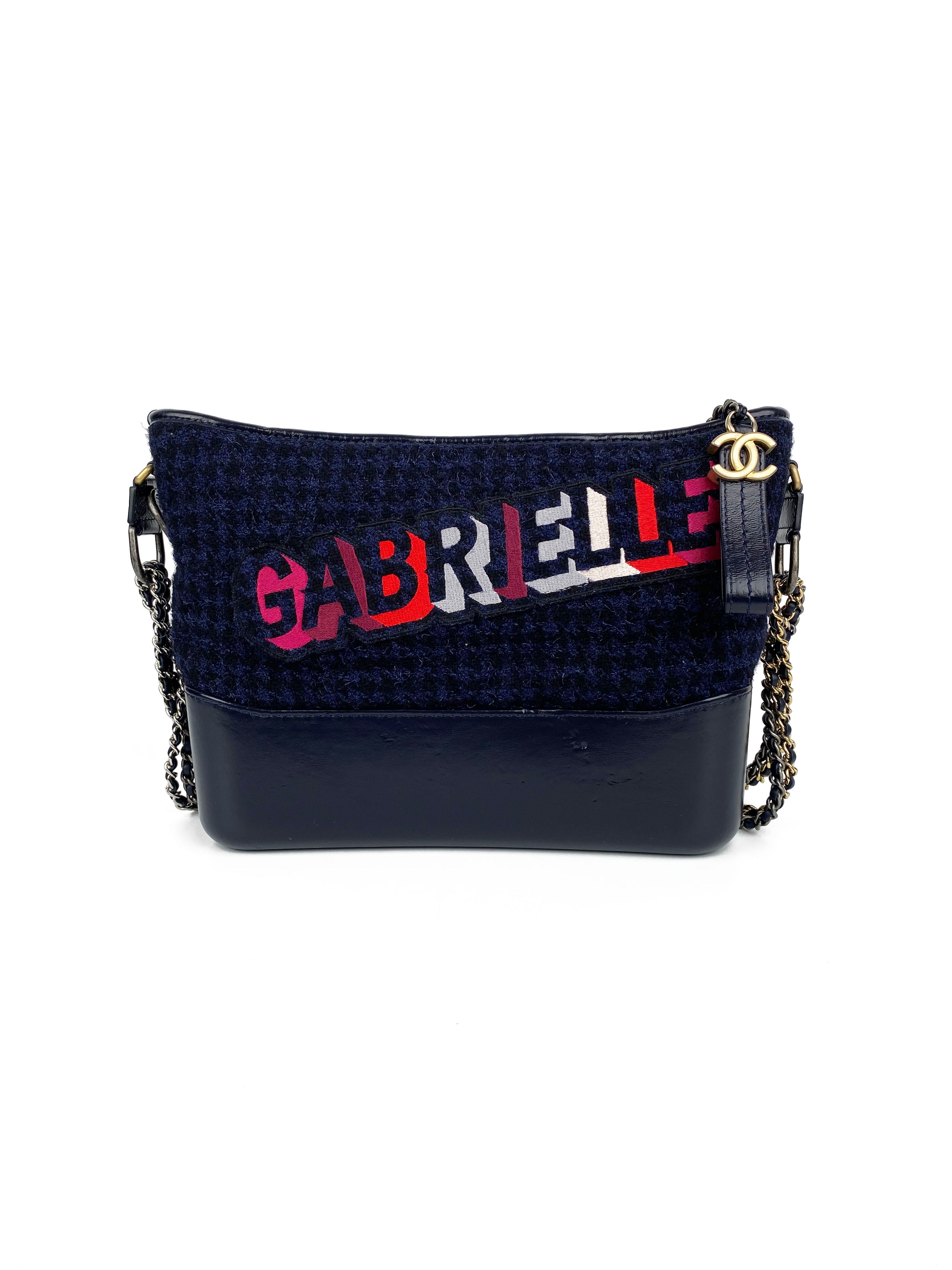 Chanel Navy Tweed Gabrielle Bag