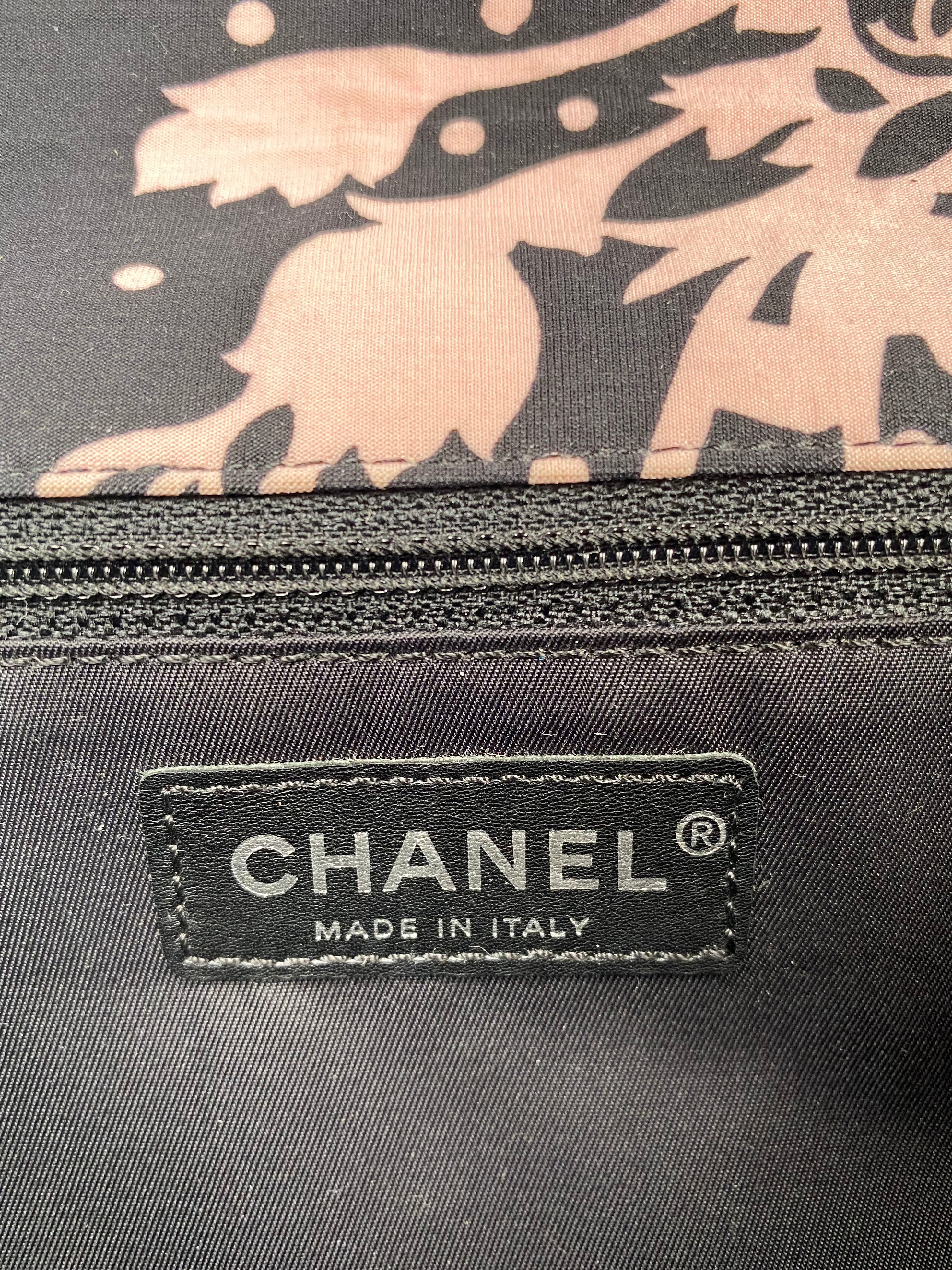 Chanel Pink & Black Medium Classic Flap Bag