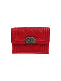 Chanel Red Boy Compact Wallet