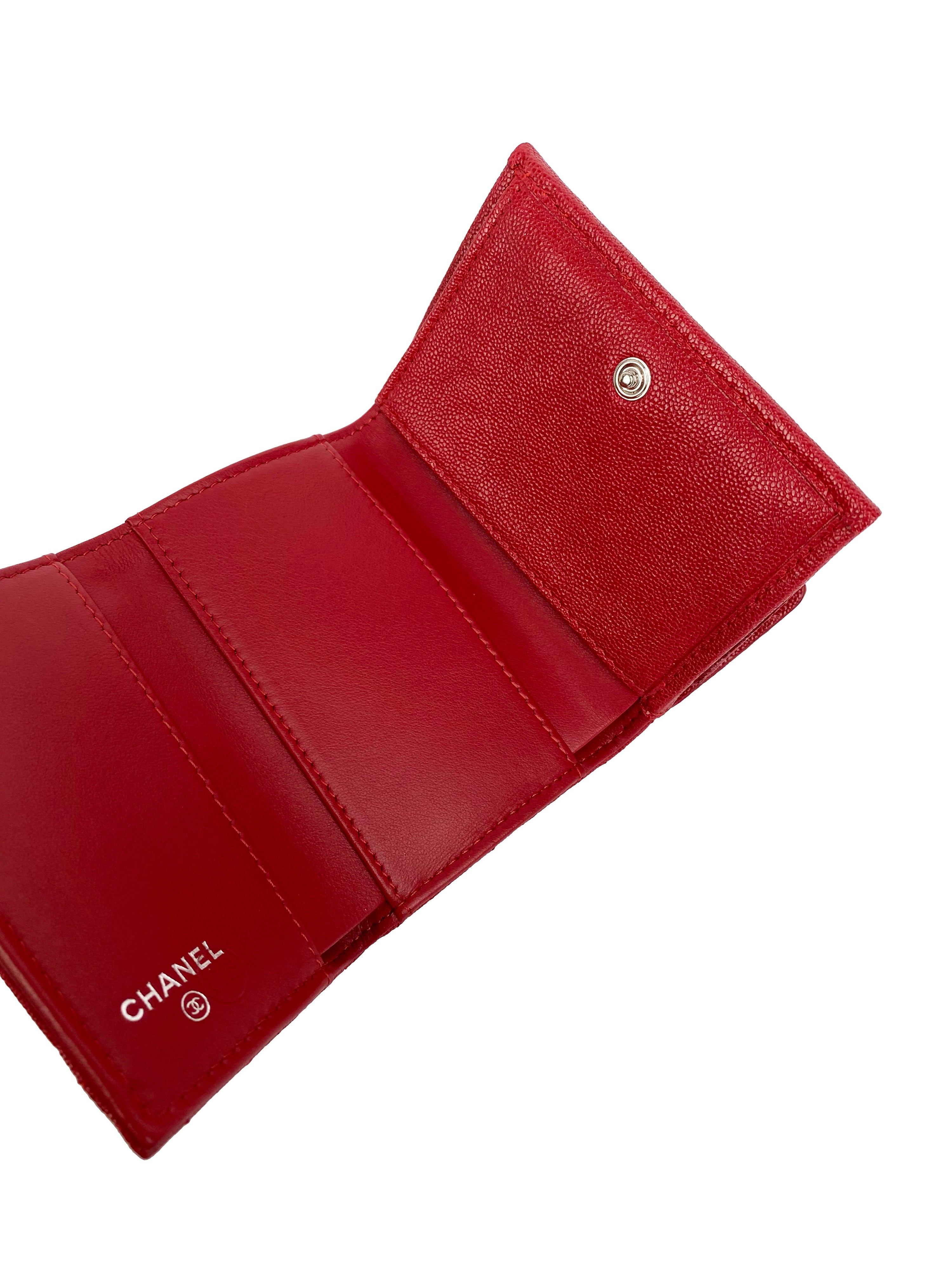 Chanel Red Boy Compact Wallet