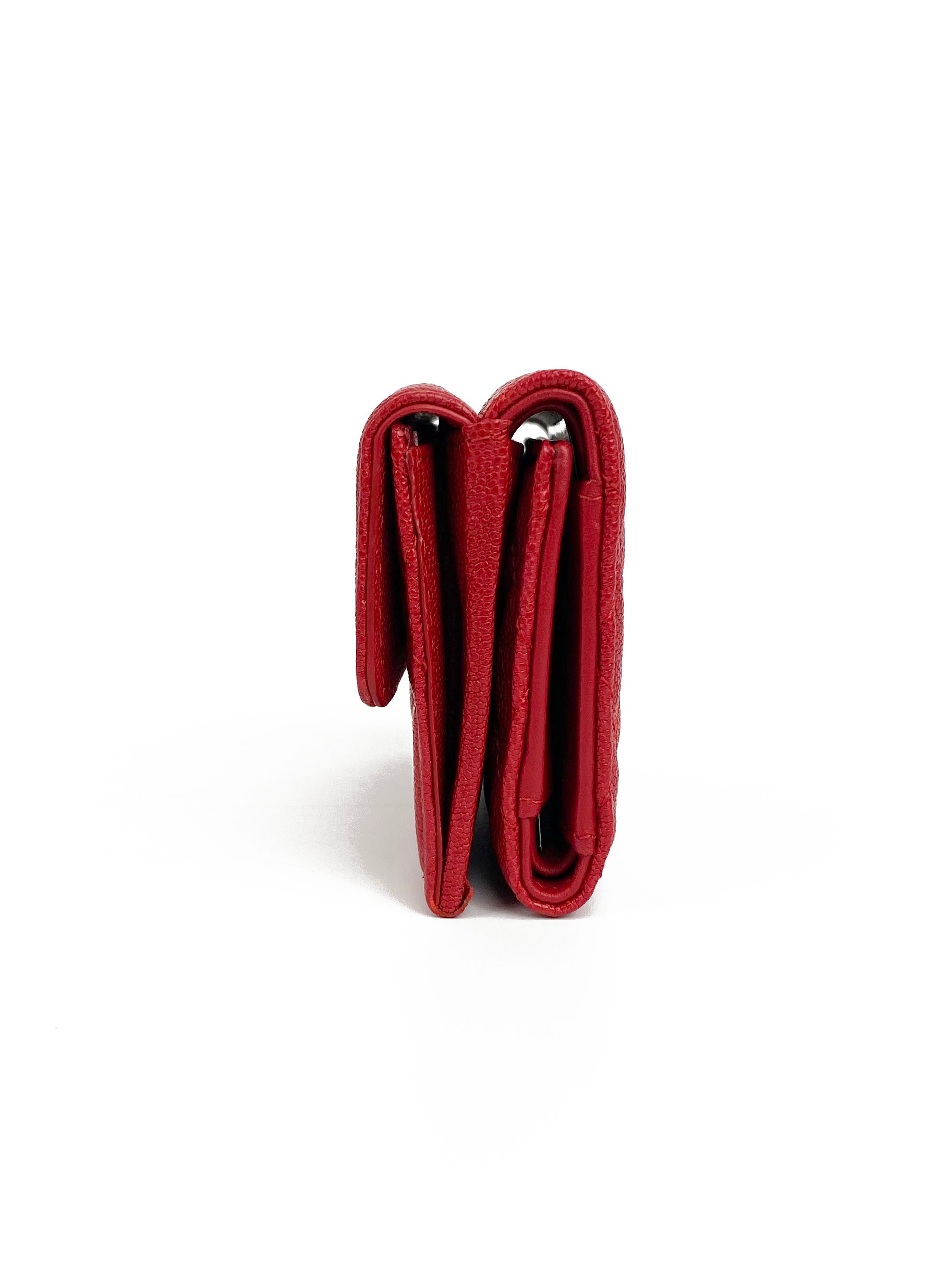 Chanel Red Boy Compact Wallet