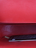 Chanel Red Caviar Chevron Mini Square Classic Flap SHW