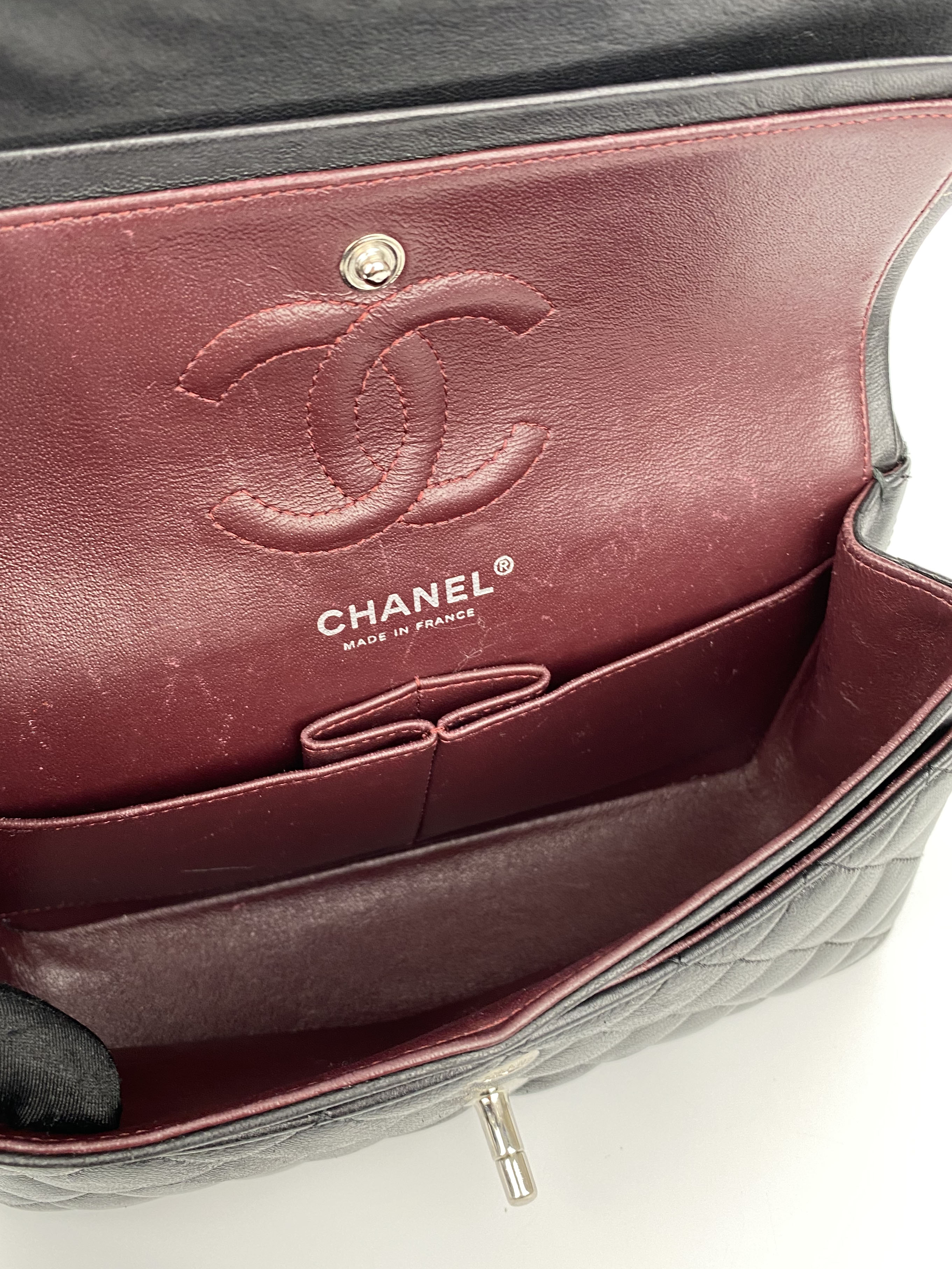 Chanel Small Black Lambskin Classic Flap Bag