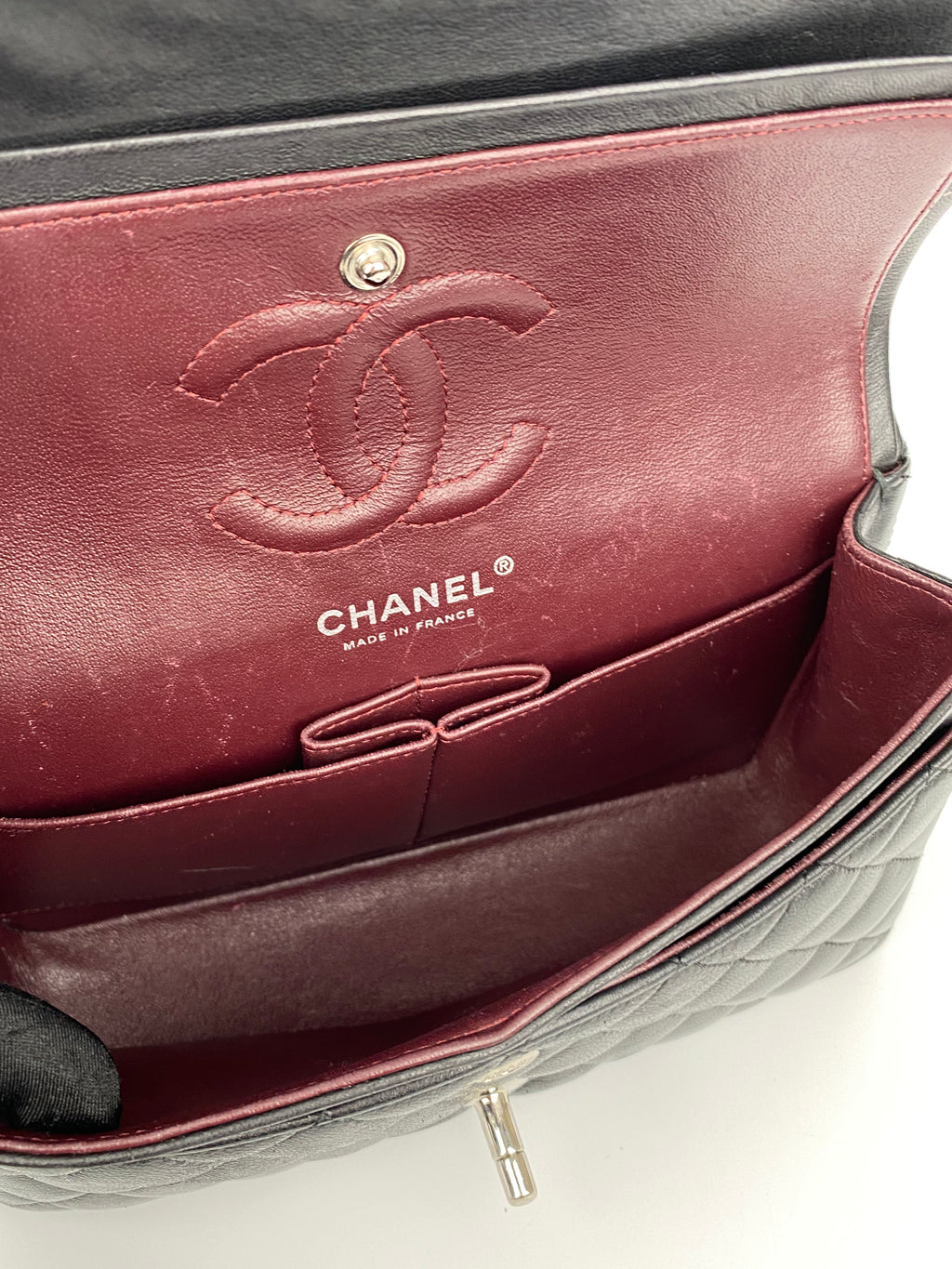 Chanel Small Black Lambskin Classic Flap Bag
