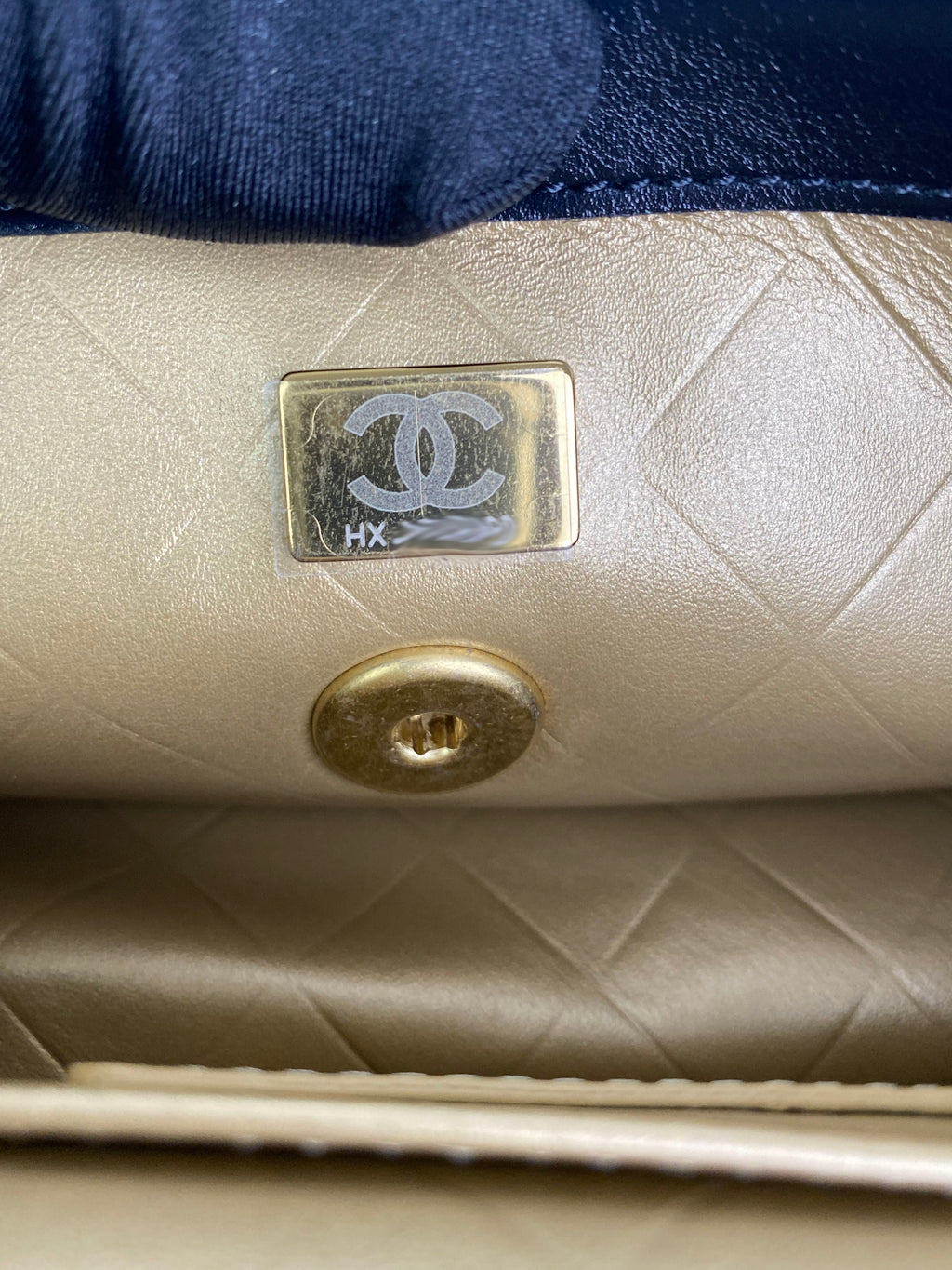 Chanel Small Black Square Flap Bag with Gold Handles