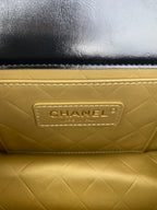 Chanel Small Black Square Flap Bag with Gold Handles