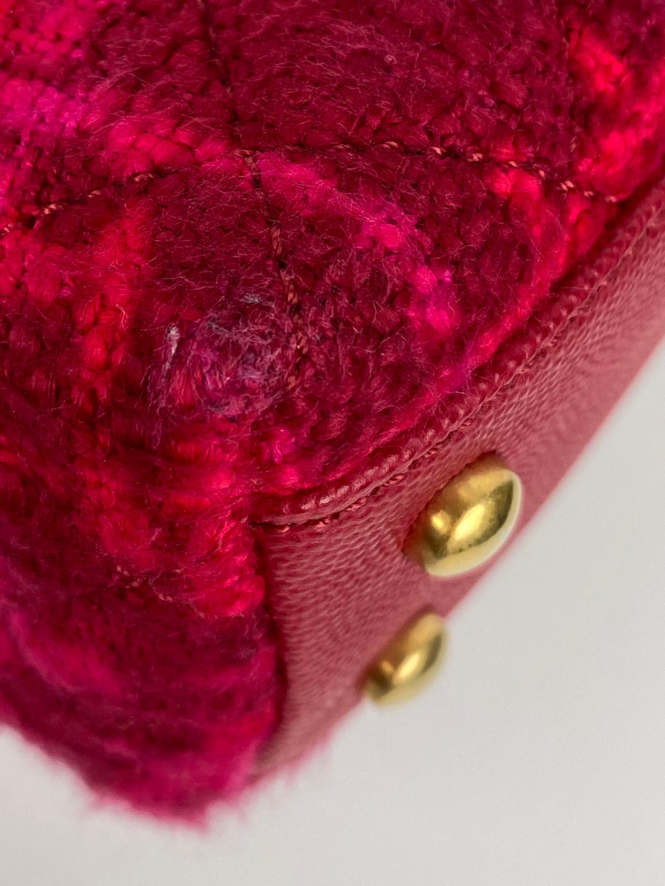 Chanel Small Pink Tweed Coco Handle Bag