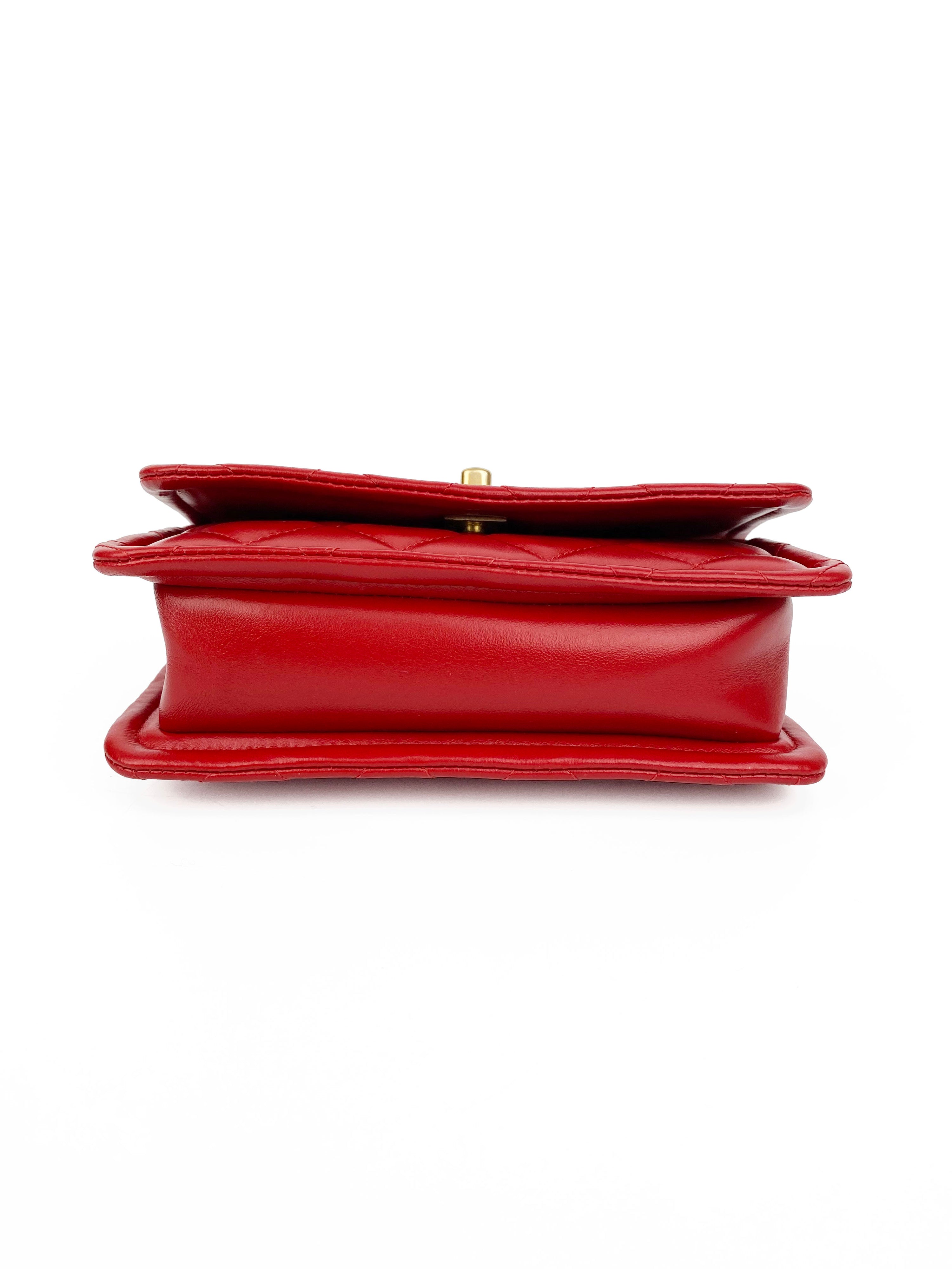 Chanel Small Red Flap Bag