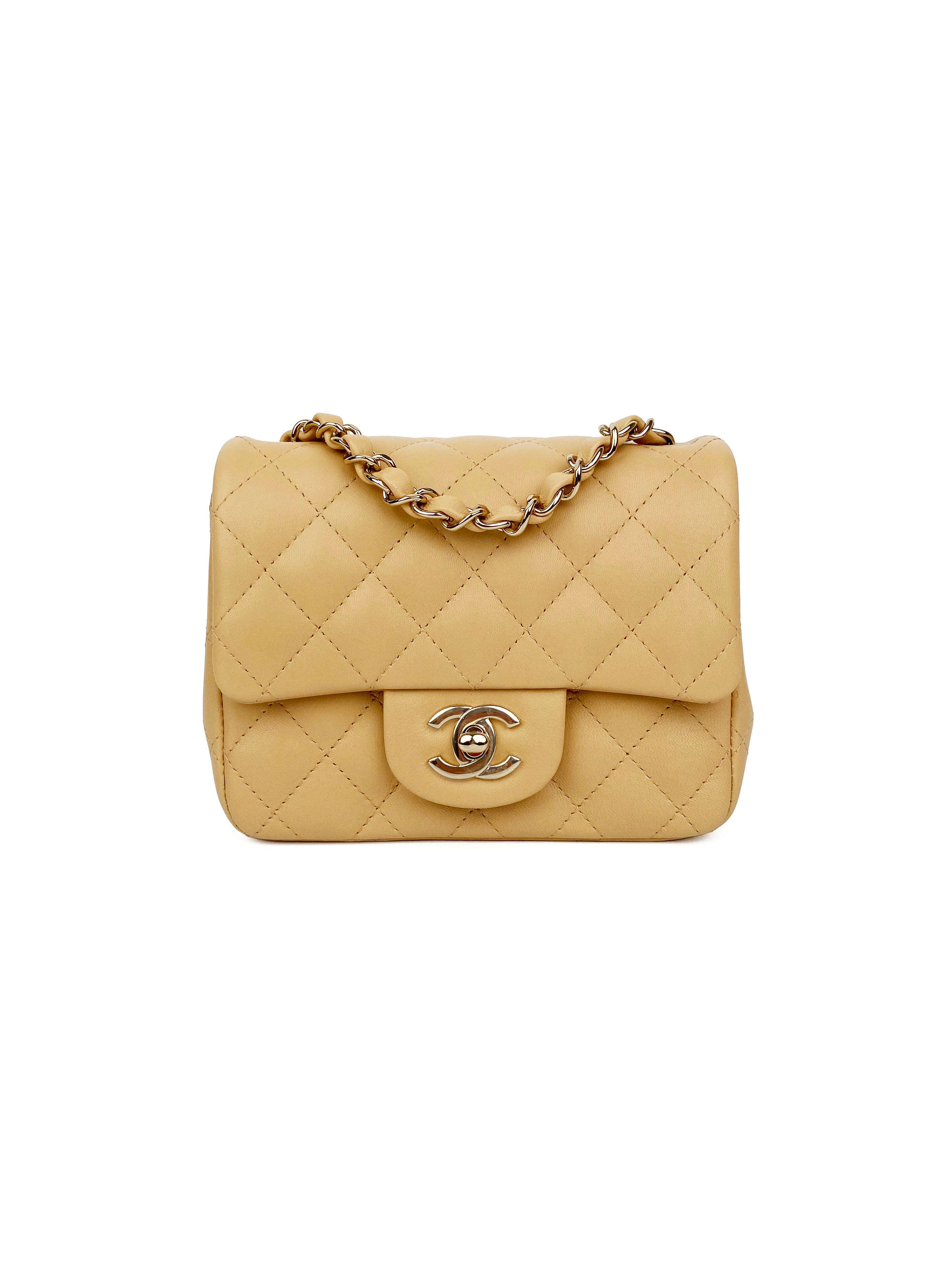 Chanel Small Square Nude Flap Bag