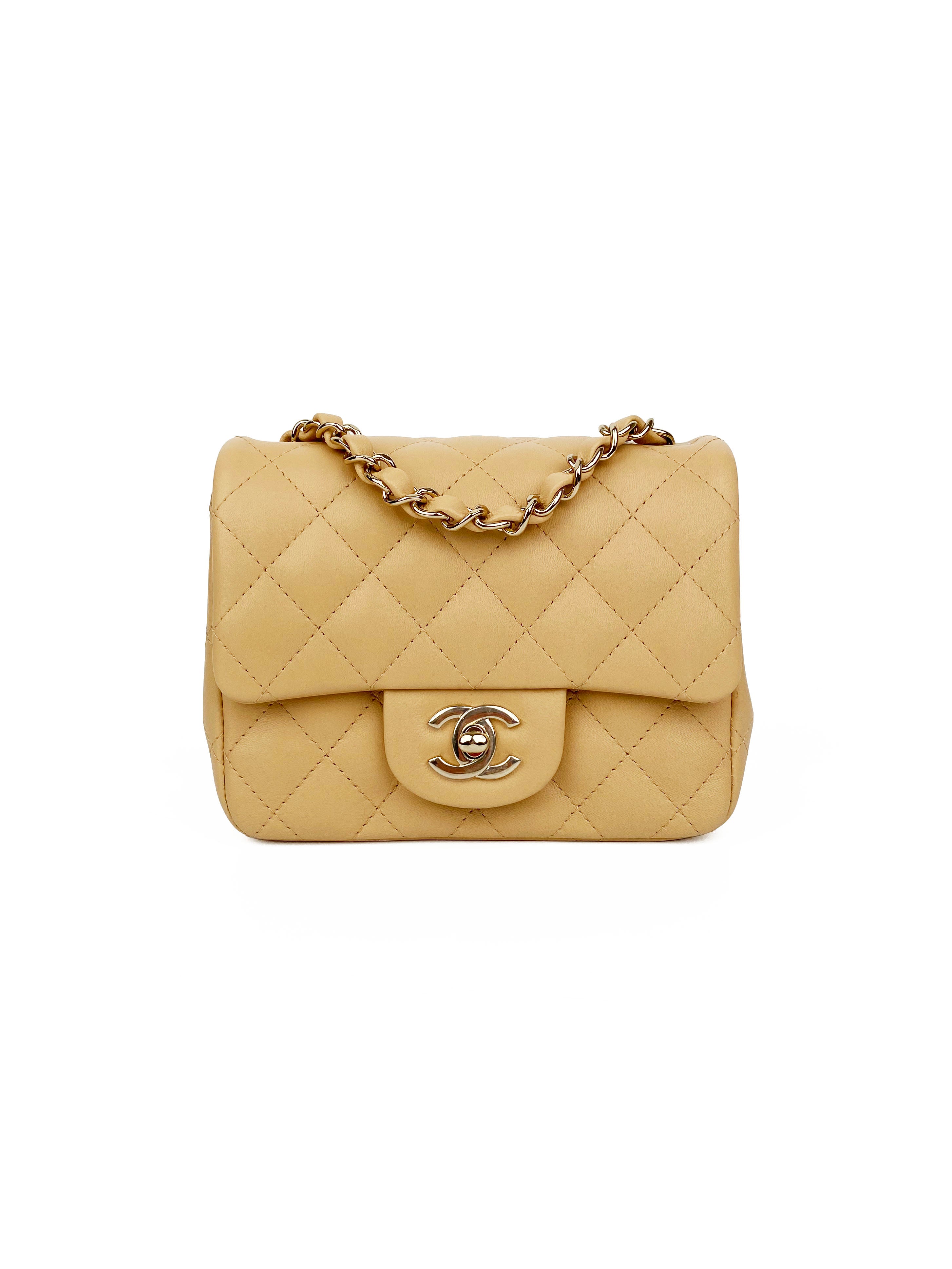 Chanel Small Square Nude Flap Bag