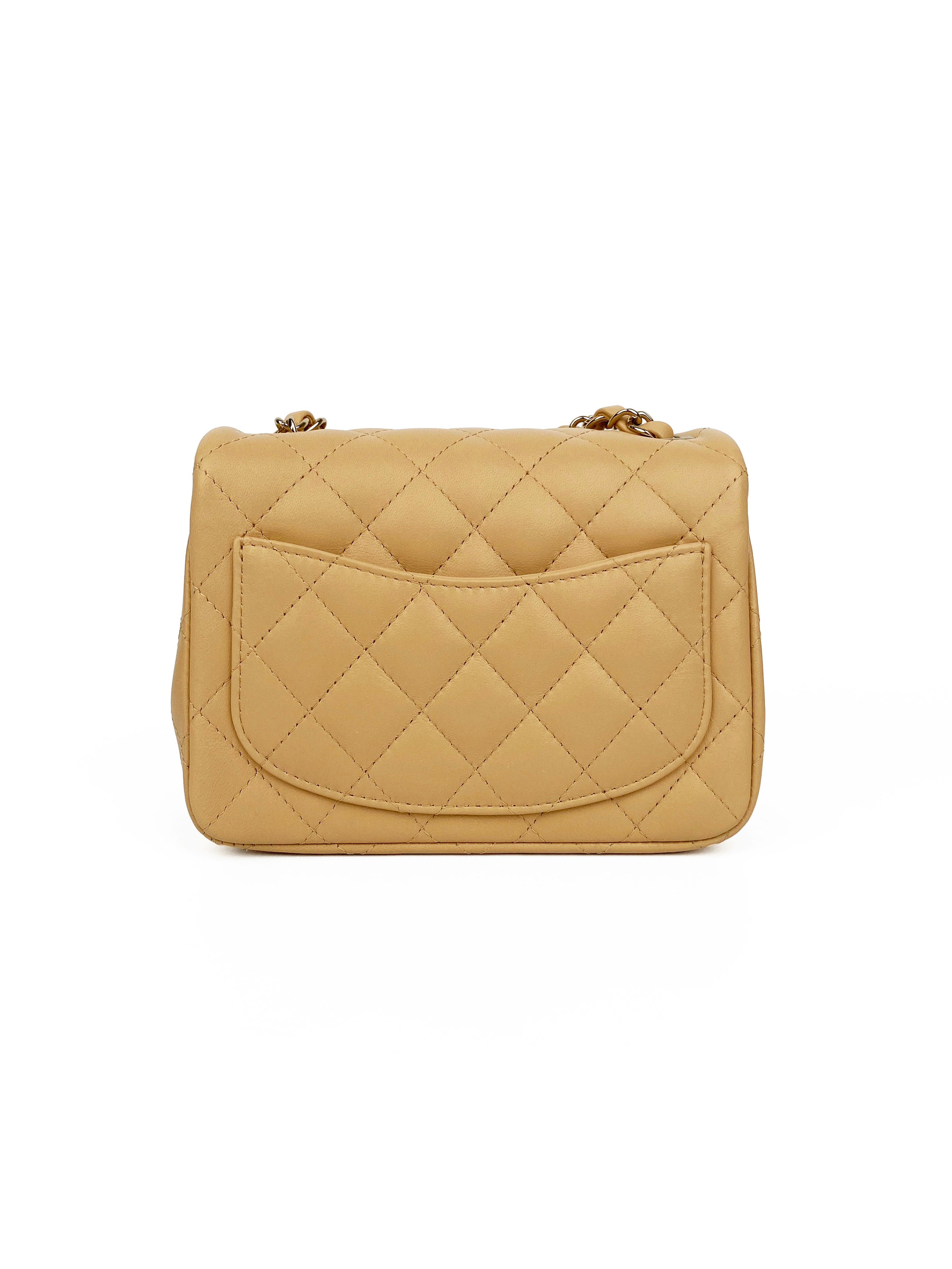 Chanel Small Square Nude Flap Bag