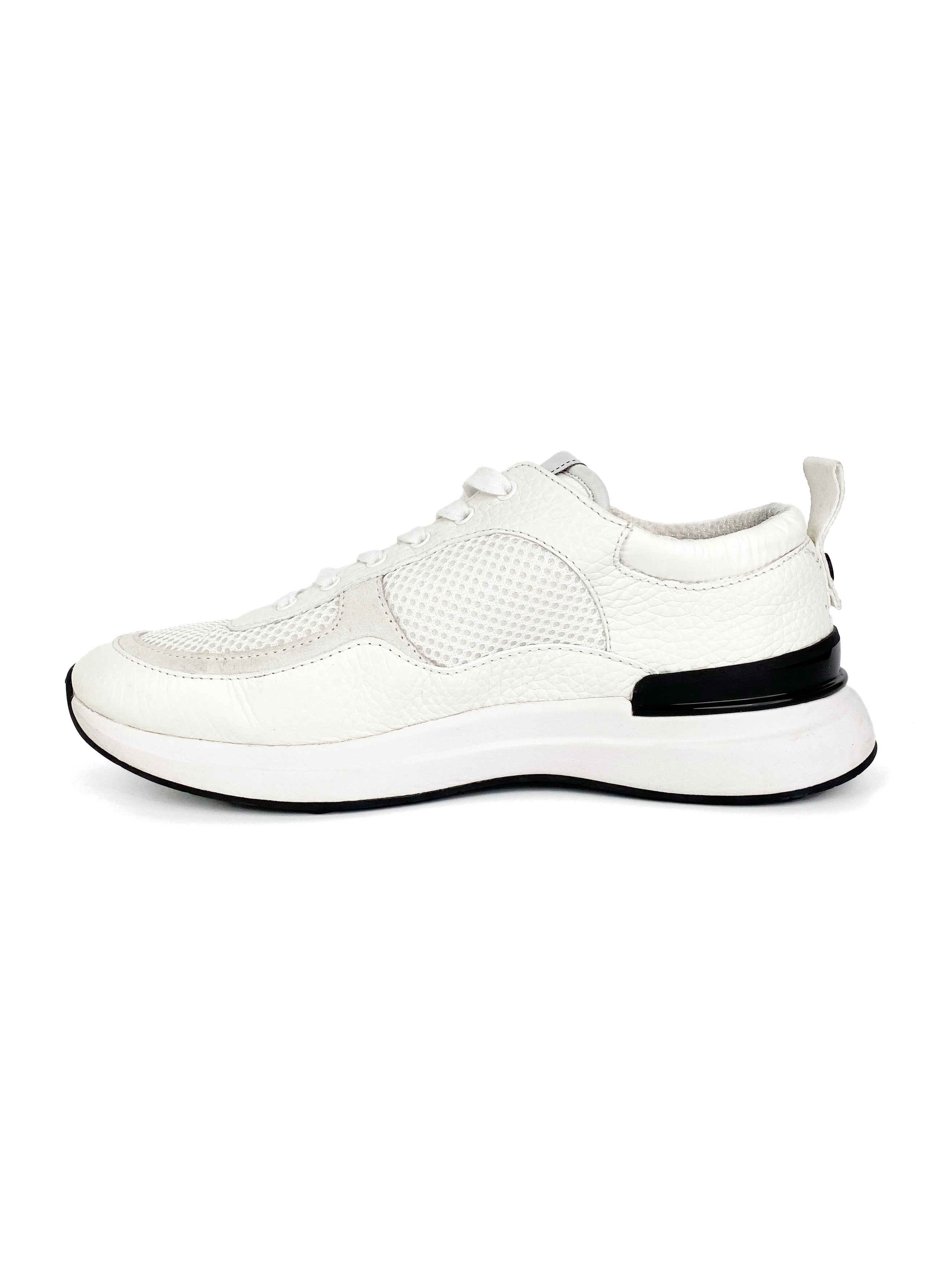 Chanel White CC Sneakers 38.5