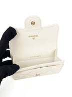 Chanel White Caviar Cardholder
