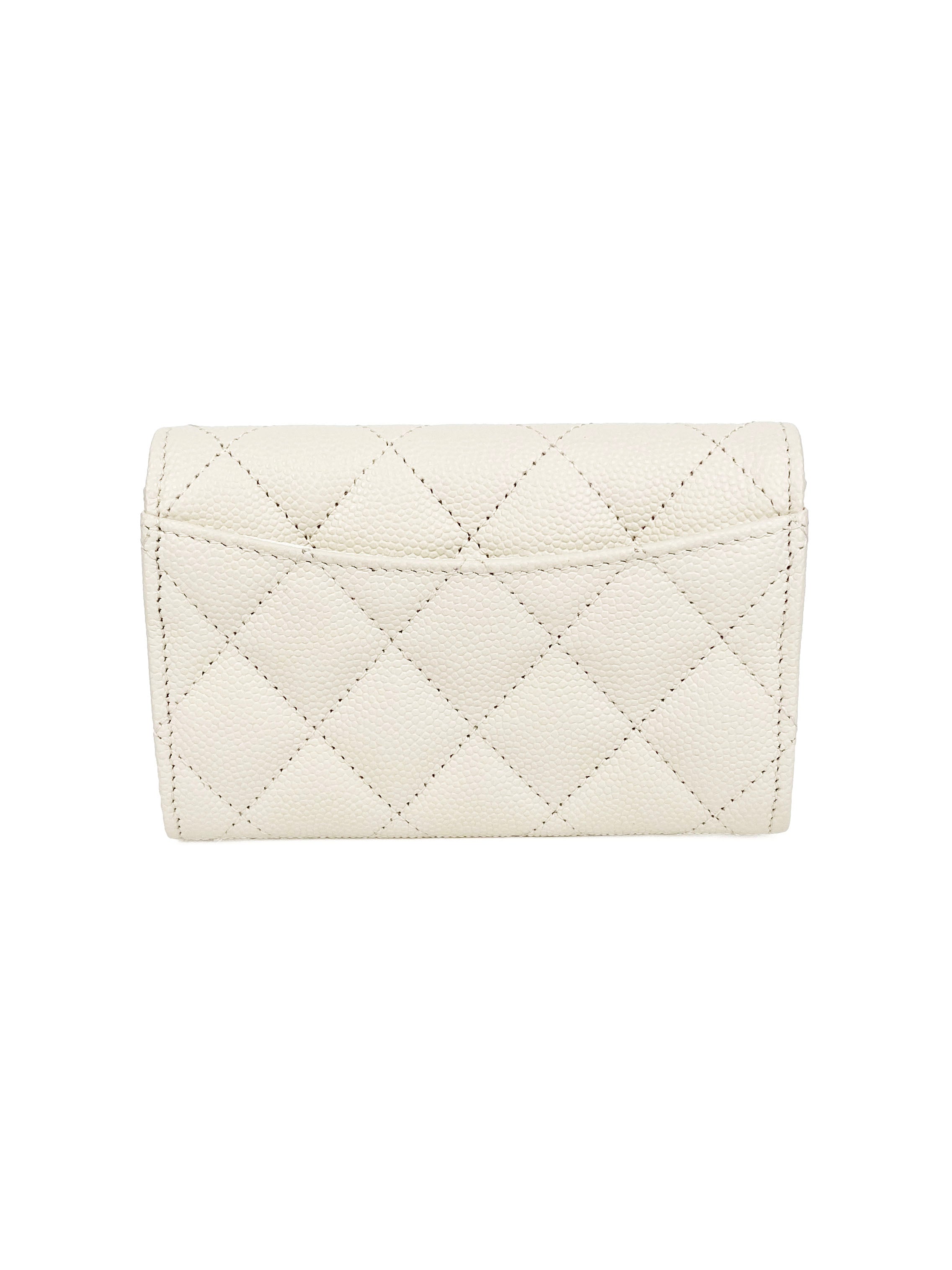 Chanel White Caviar Cardholder