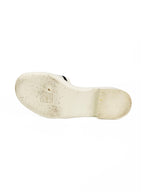 Chanel White Logo Sandals 38