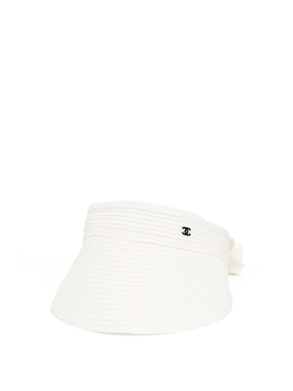 Chanel White Sun Visor Hat M