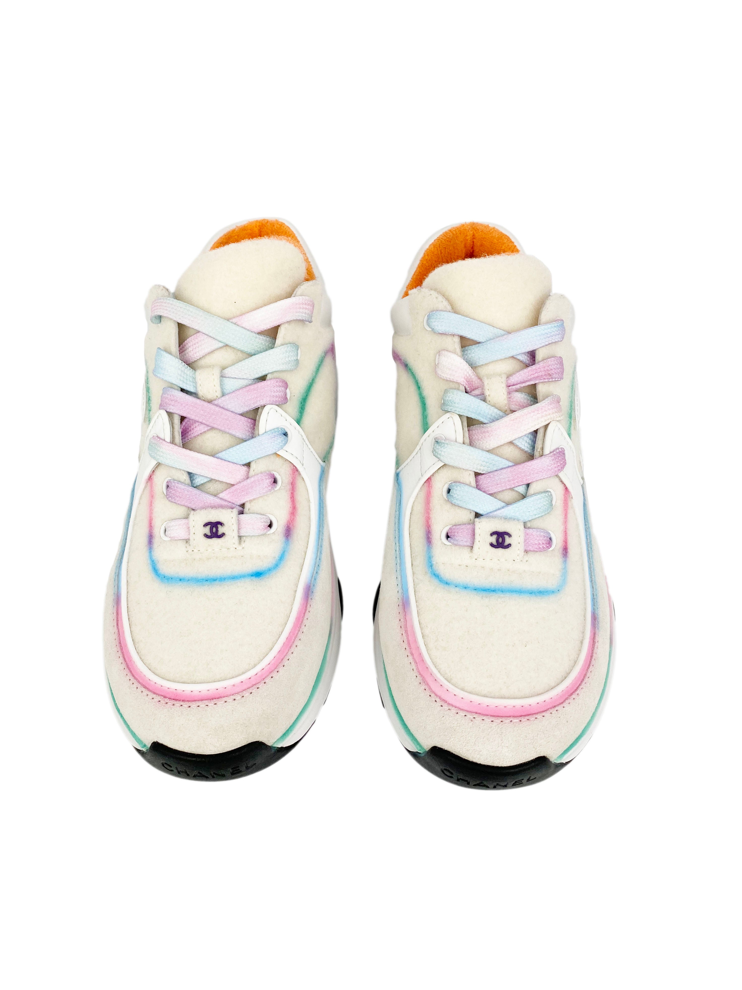 Sneakers Outlet Chanel Rainbow Sneaker Chanel White Multicolour