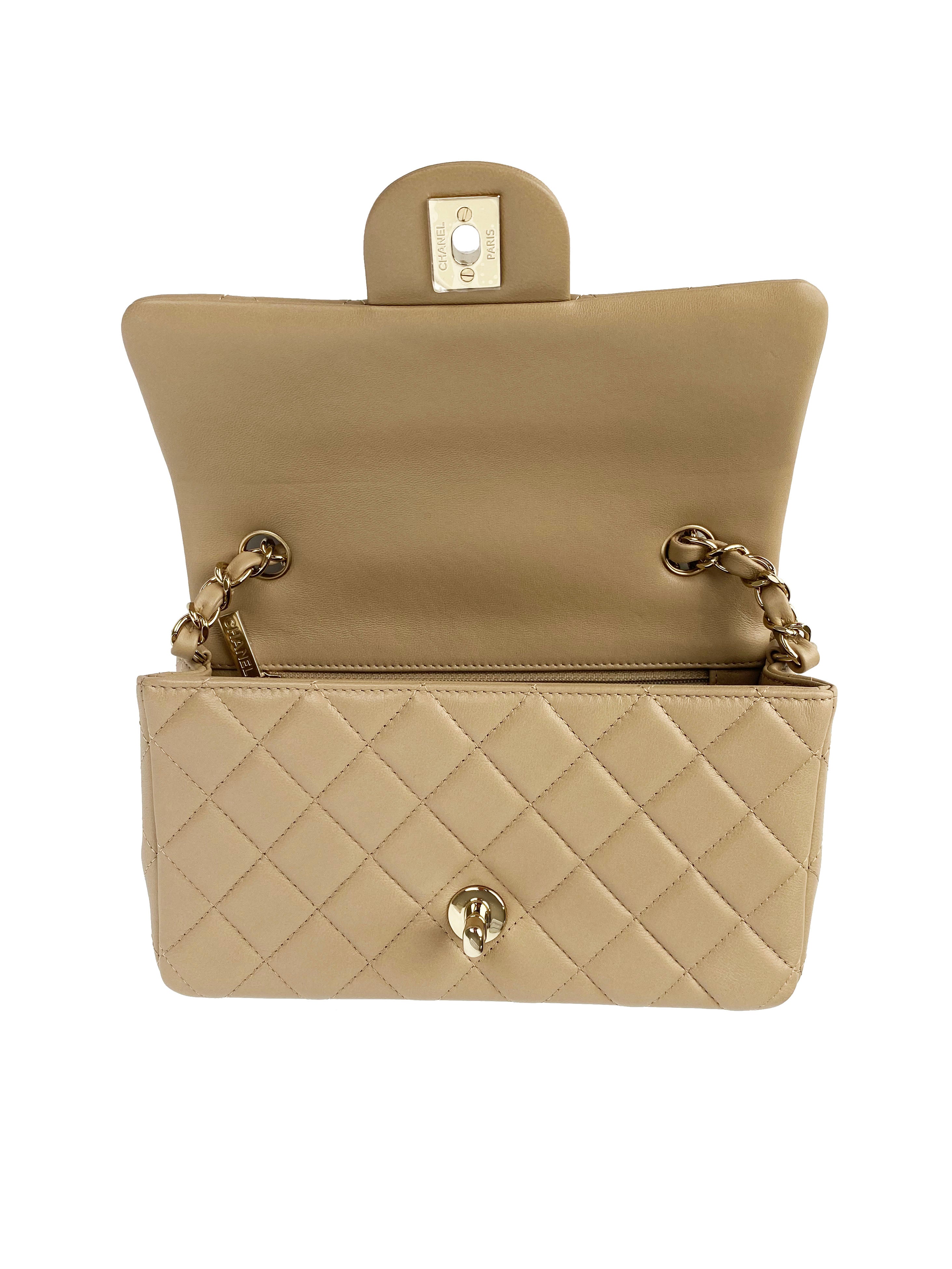 Chanel Light Brown Mini Flap Bag