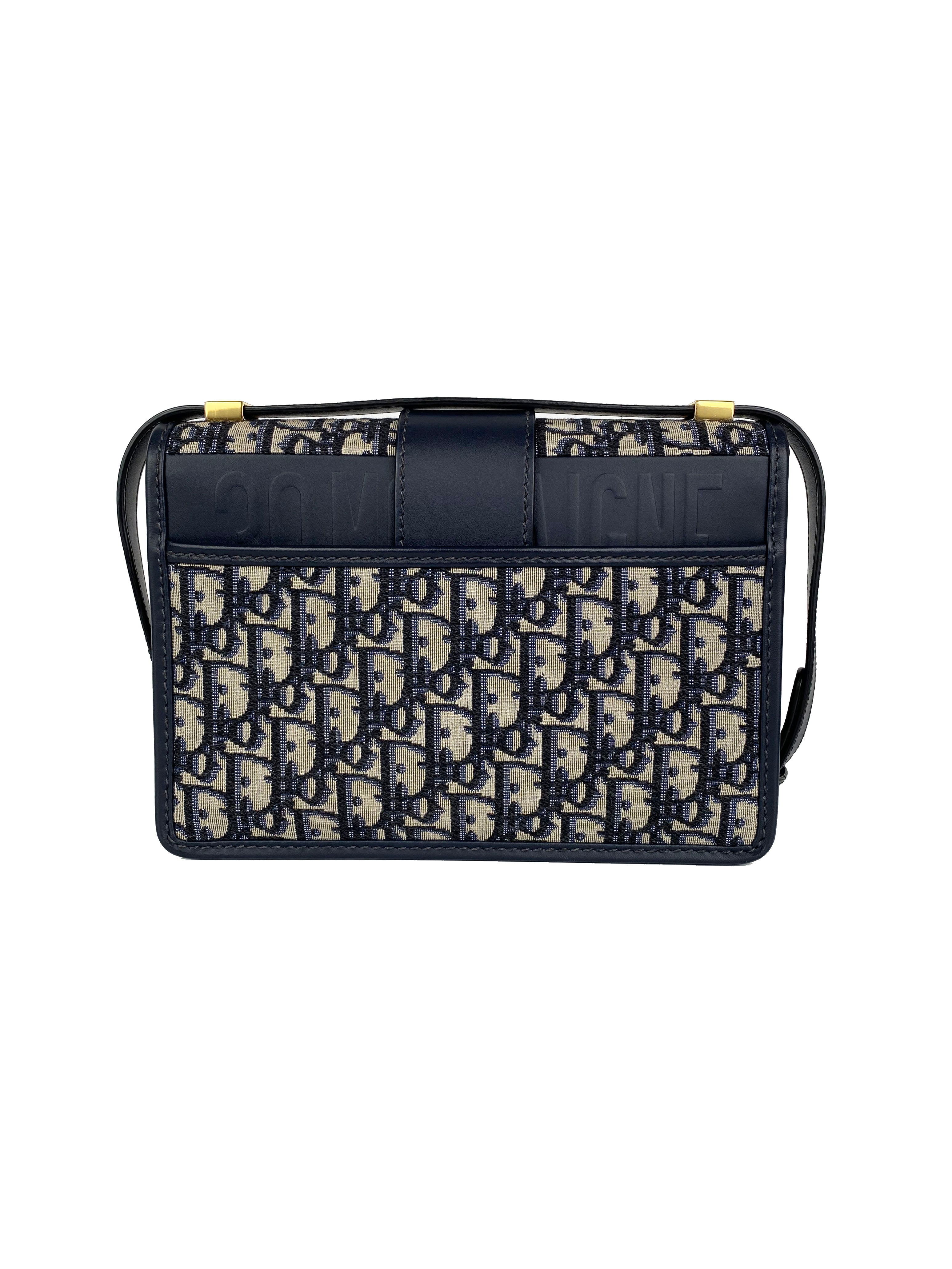 Dior Blue Oblique Jacquard 30 Montaigne Bag