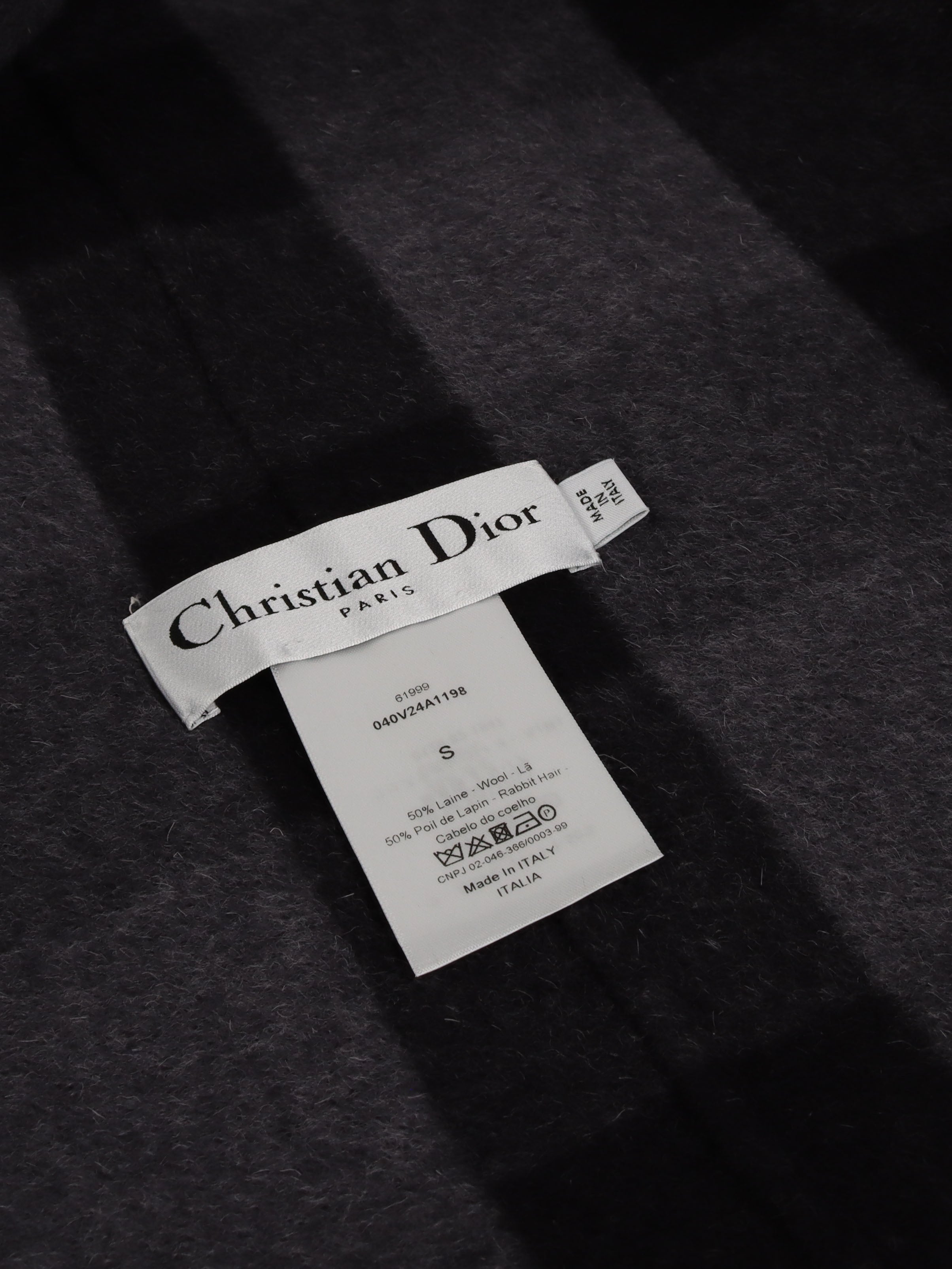 Dior Grey Check Fantaisie Scarf Jacket S – Votre Luxe