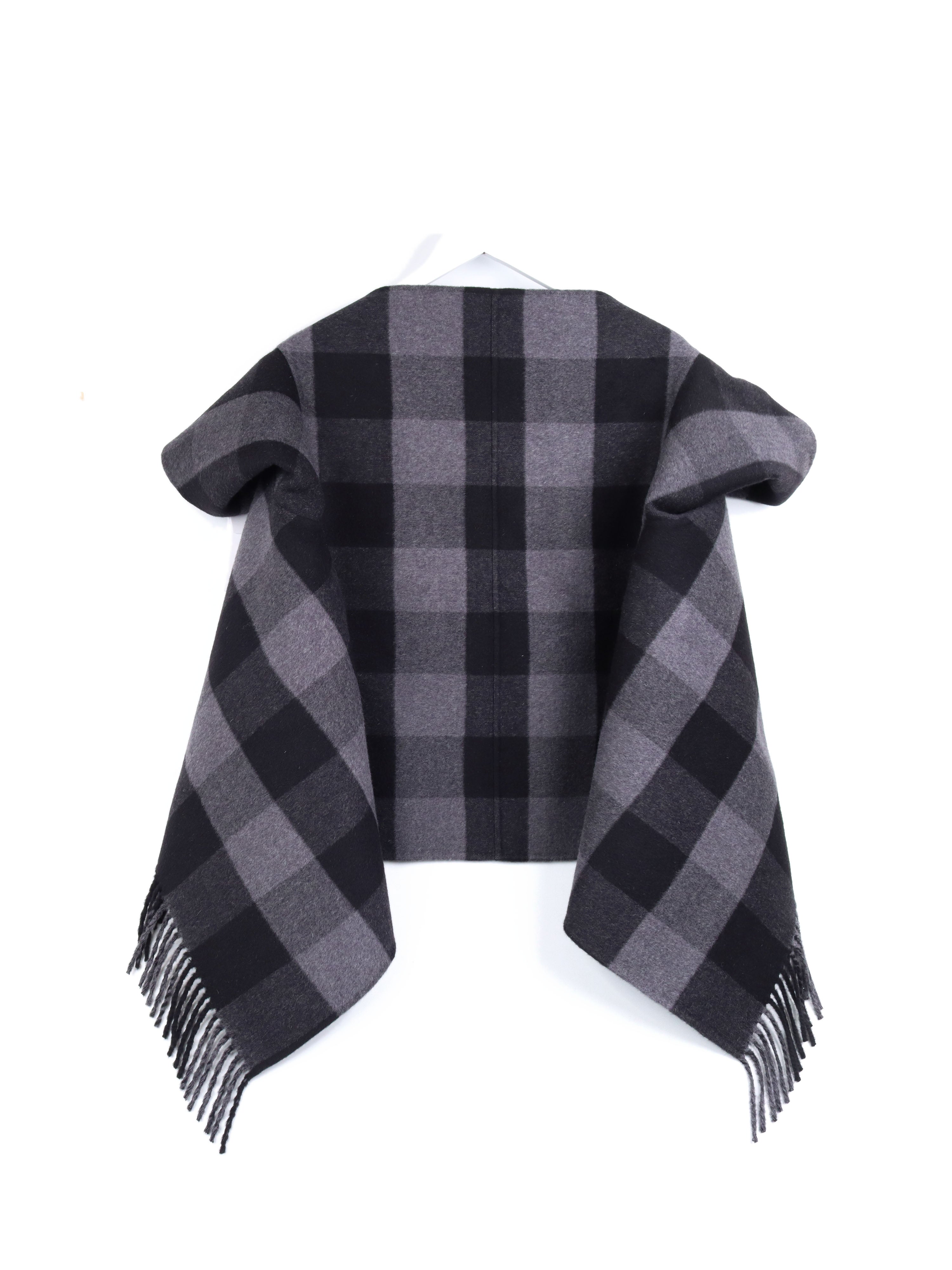 Dior Grey Check Fantaisie Scarf Jacket S