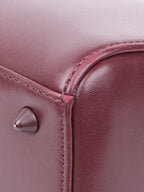 Dior Medium Burgundy Flower Applique Lady Dior Bag