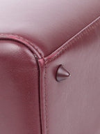 Dior Medium Burgundy Flower Applique Lady Dior Bag