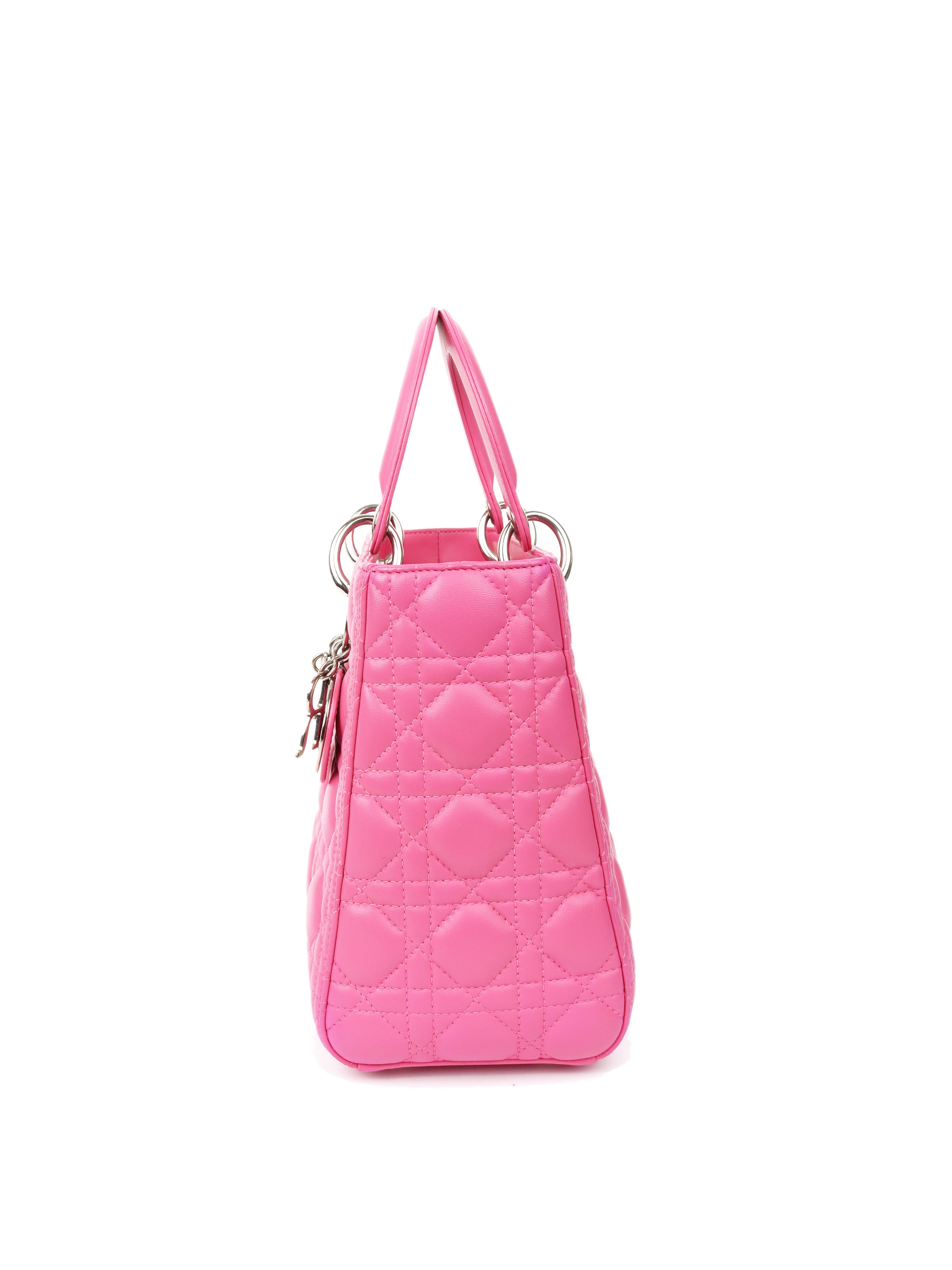 Lady dior medium pink hot sale