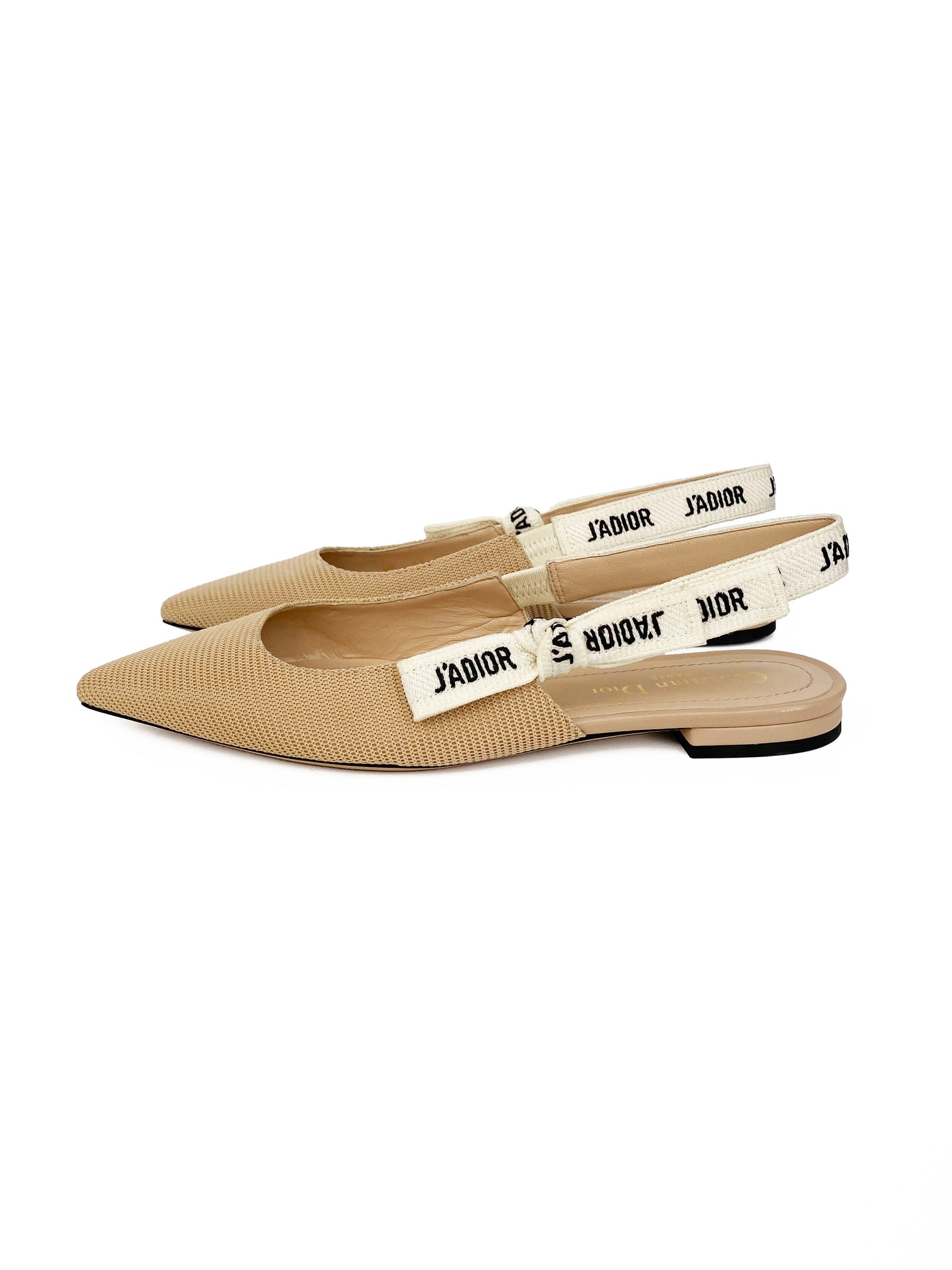 Dior Nude J aDior Slingback Flats 37.5 Votre Luxe